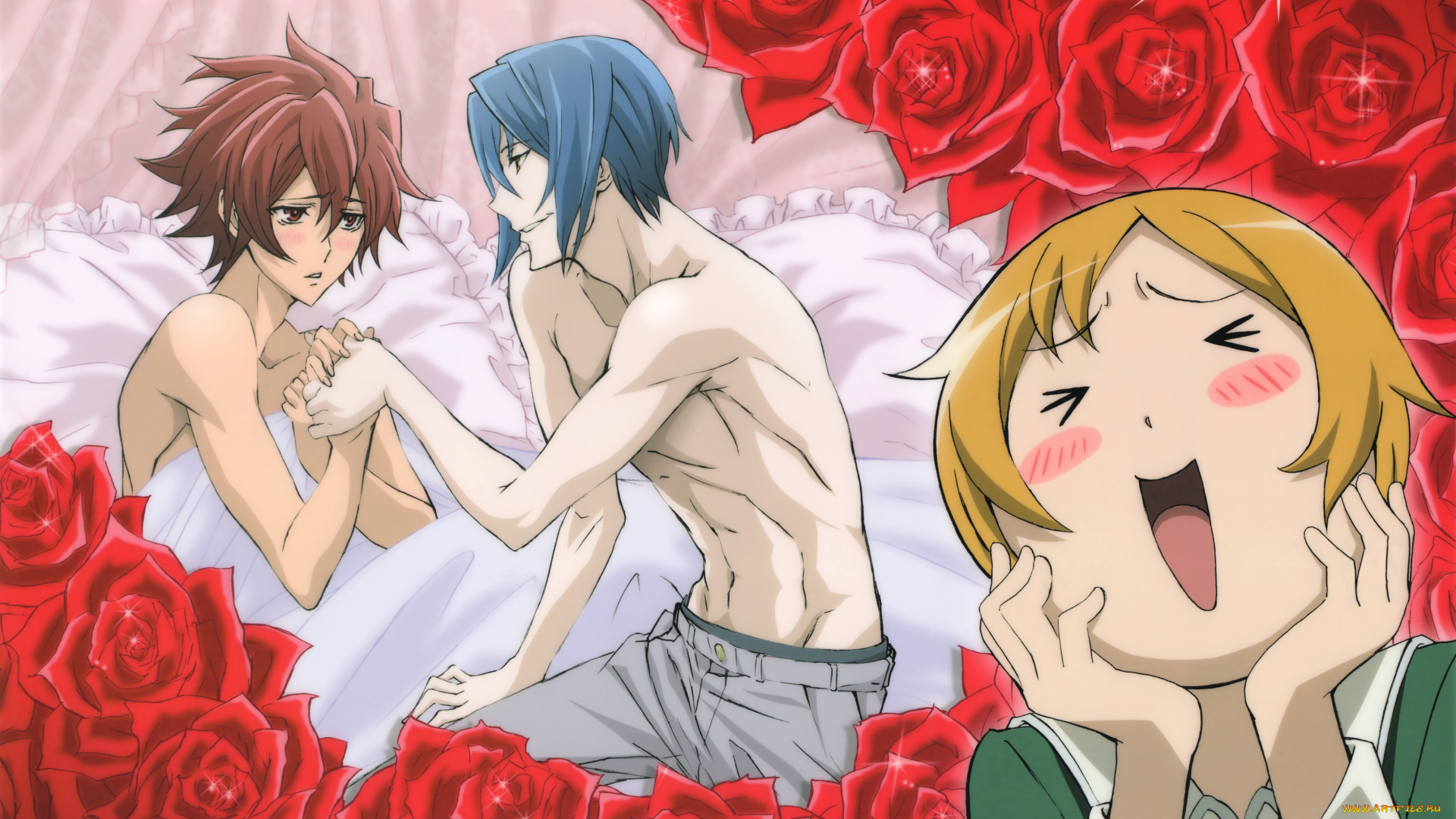 аниме, star, driver, цветы, мечта, парни, девушка