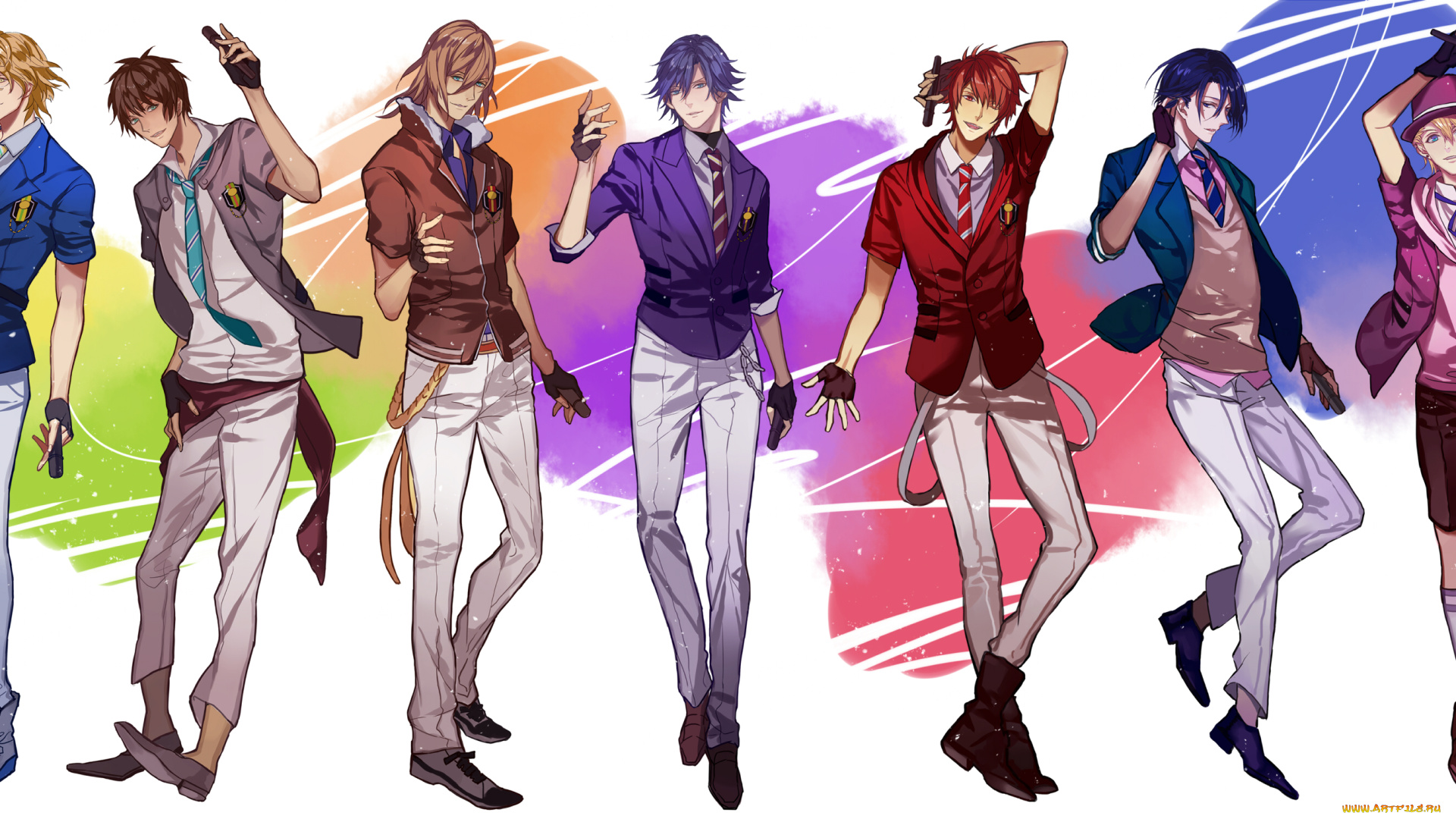 аниме, uta, no, prince-sama, парни