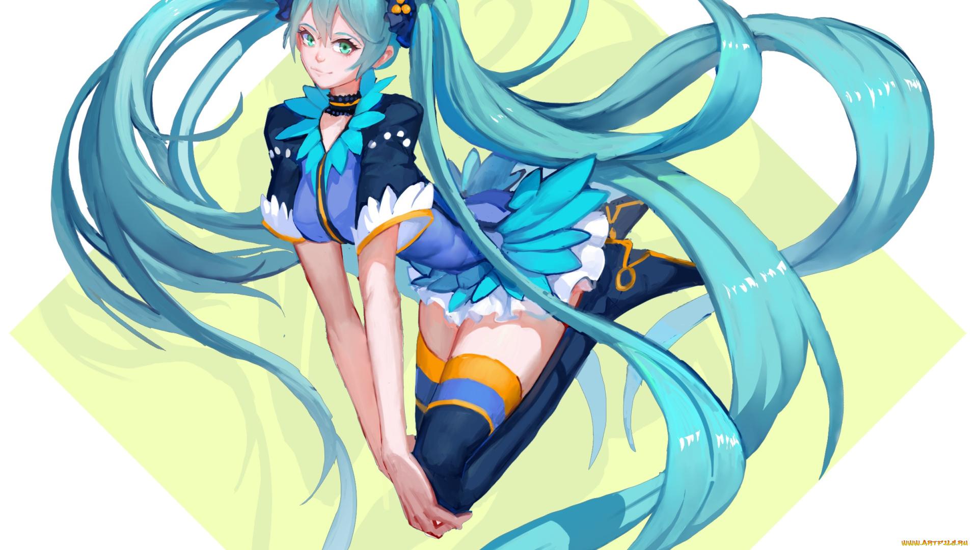 аниме, vocaloid, девушка