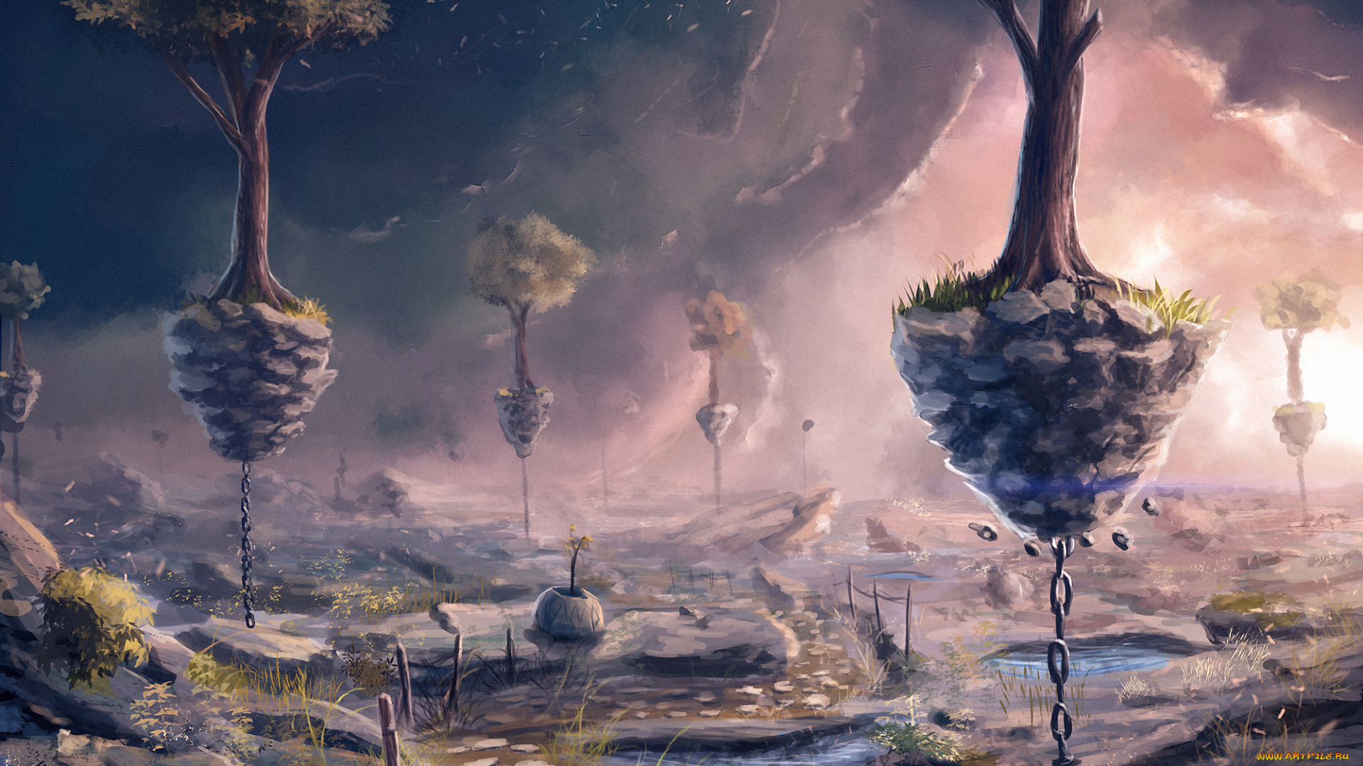 фэнтези, иные, миры, , иные, времена, иной, деревья, мир, цепи