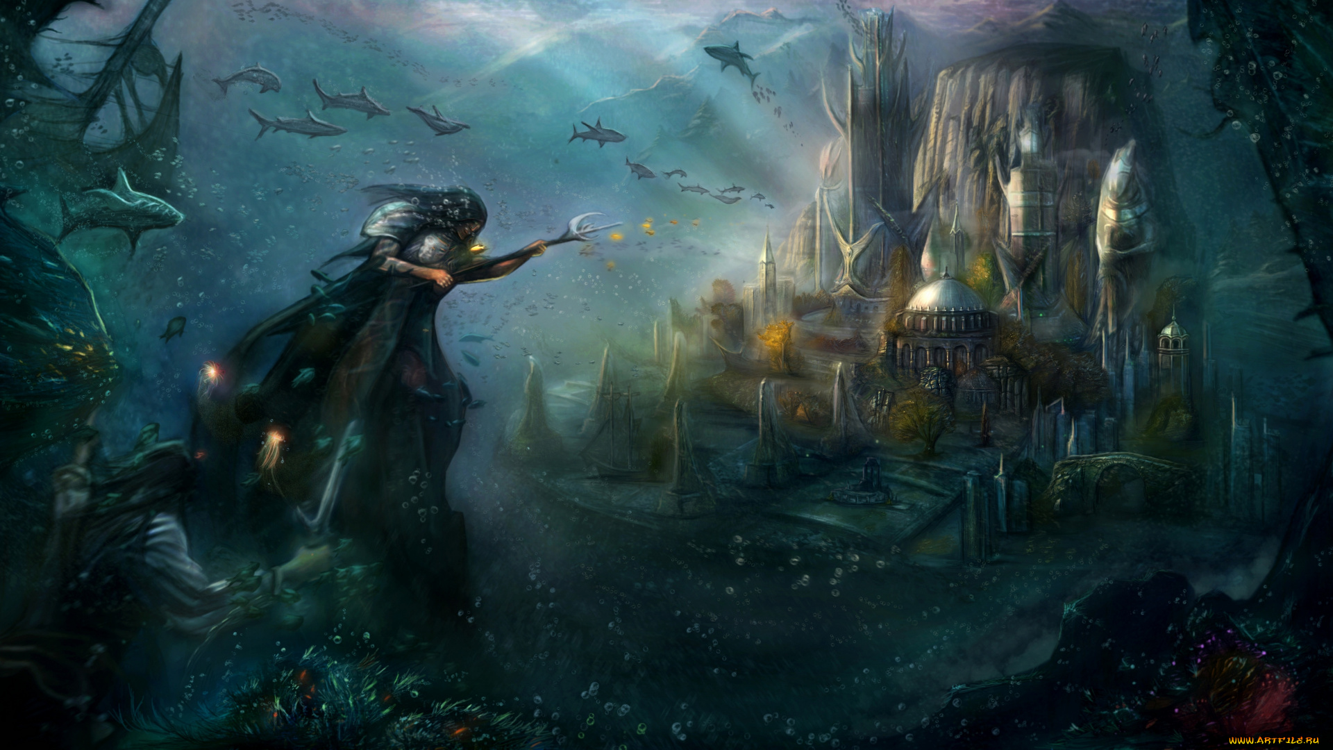 фэнтези, иные, миры, , иные, времена, мир, подводный, иной, город, океан