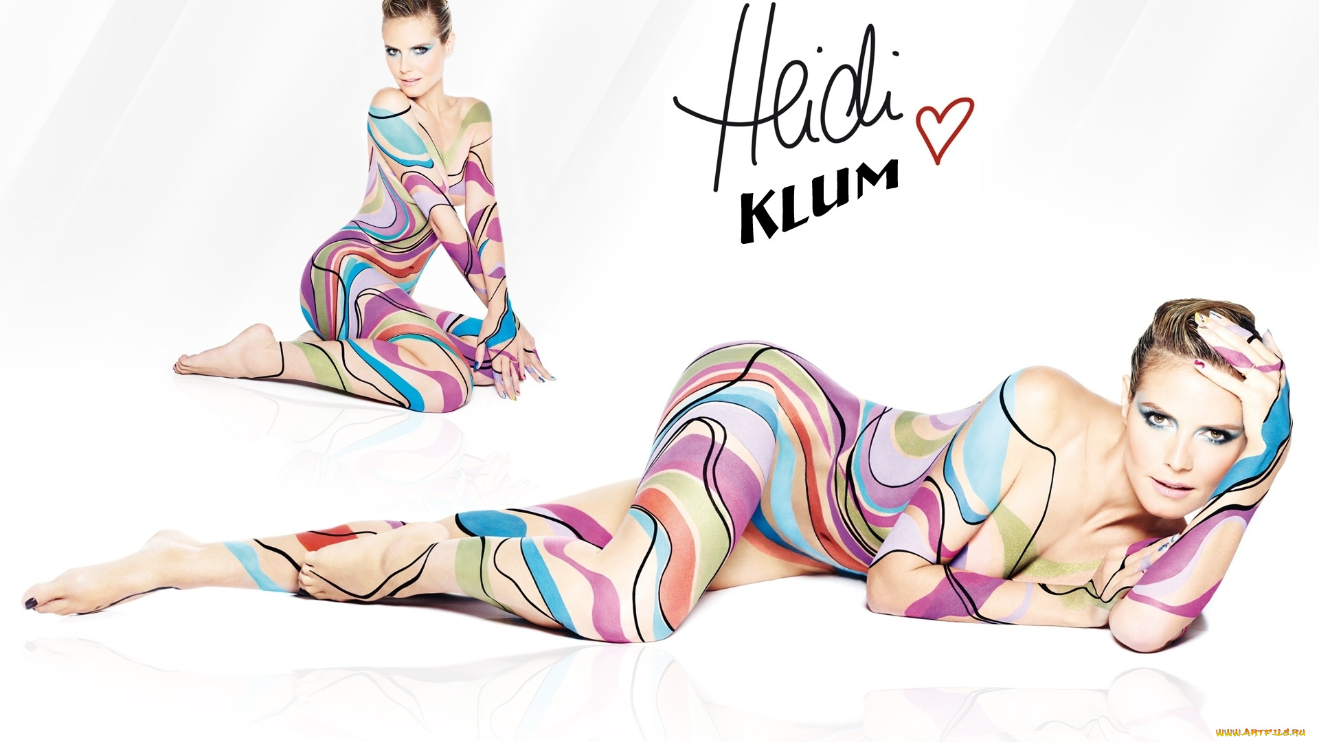 heidi, klum, девушки, бодиарт