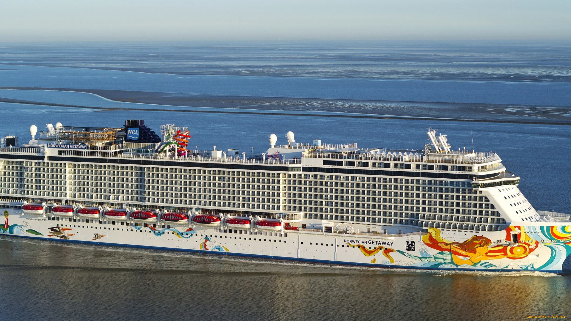 корабли, лайнеры, лайнер, острова, море