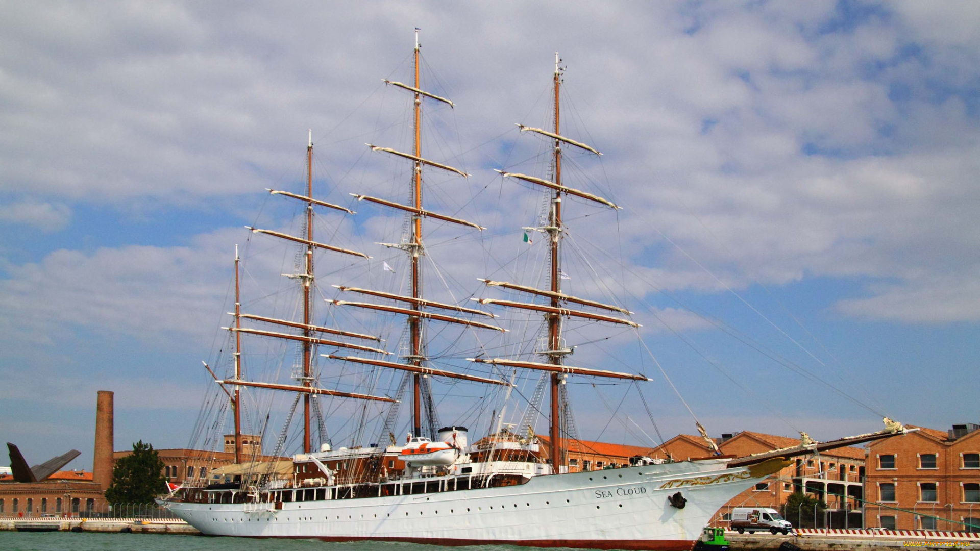 корабли, парусники, паруса, мачты