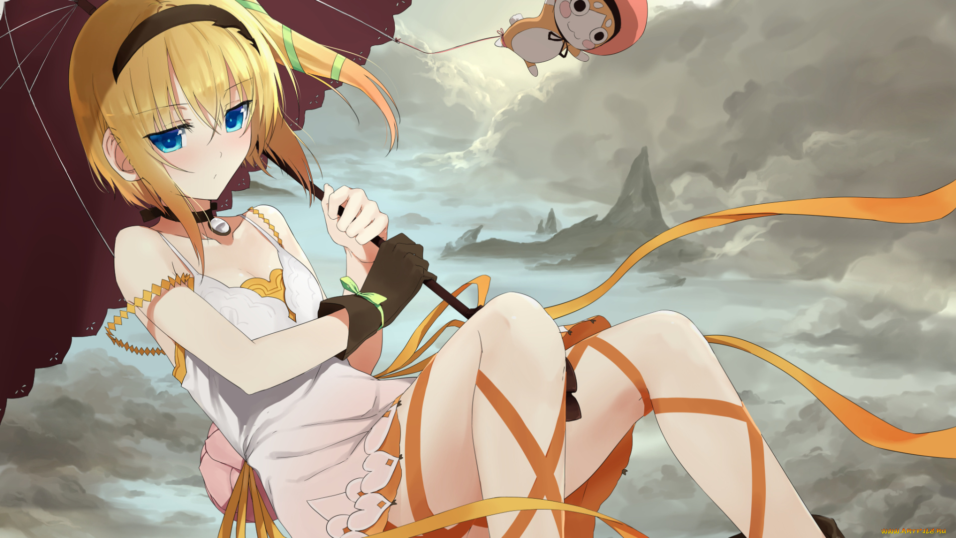 tales, of, zestiria, аниме, фон, взгляд, девушка