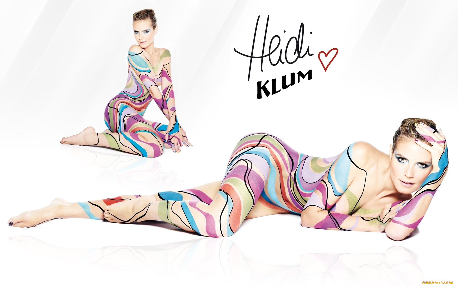 heidi, klum, девушки, бодиарт