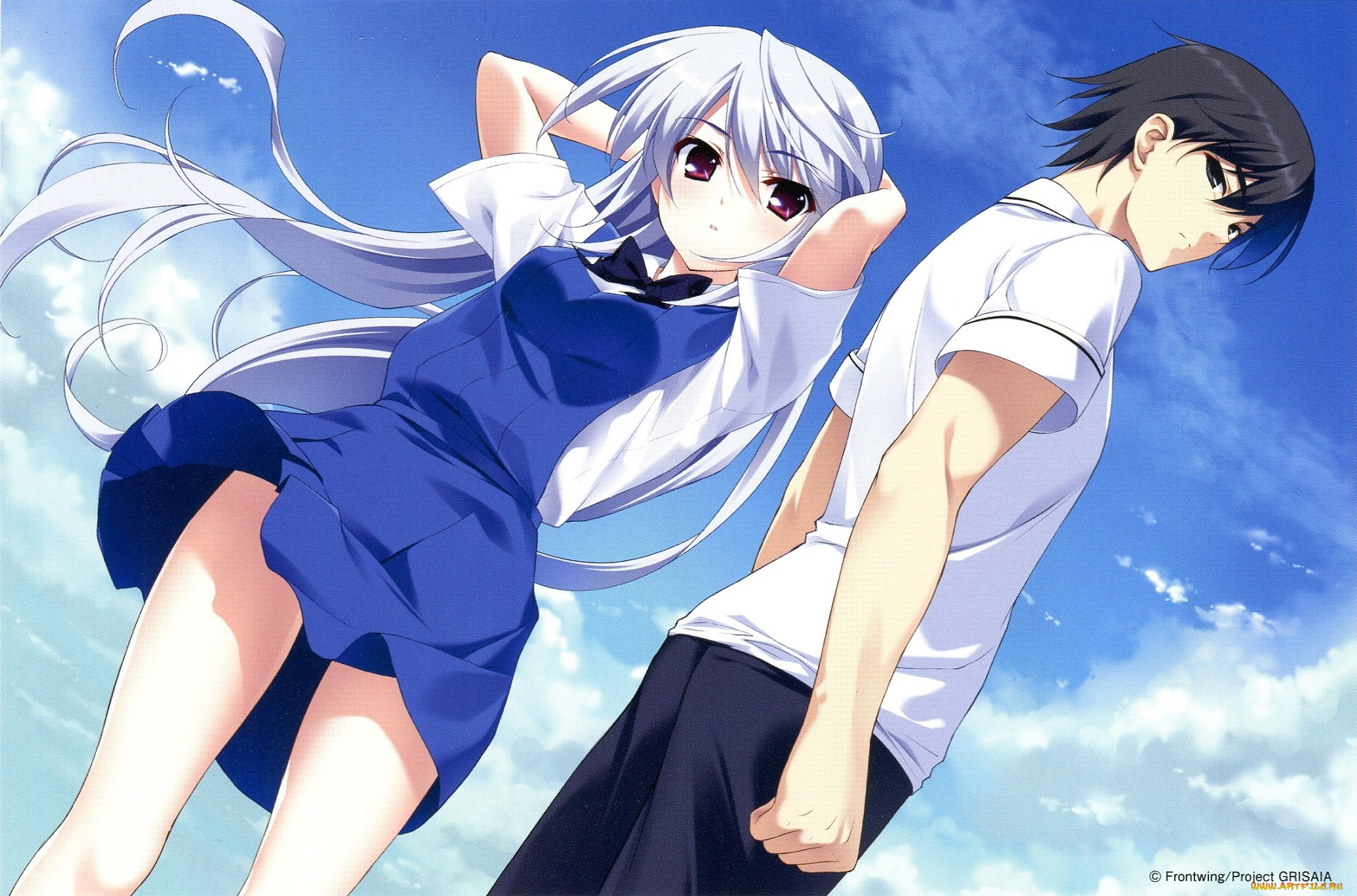 аниме, grisaia, no, kajitsu, юджи, казуки