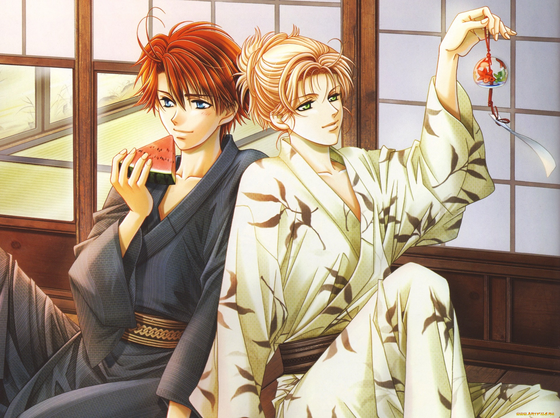 аниме, gakuen, heaven, сёнен-ай, райская, школа, парни