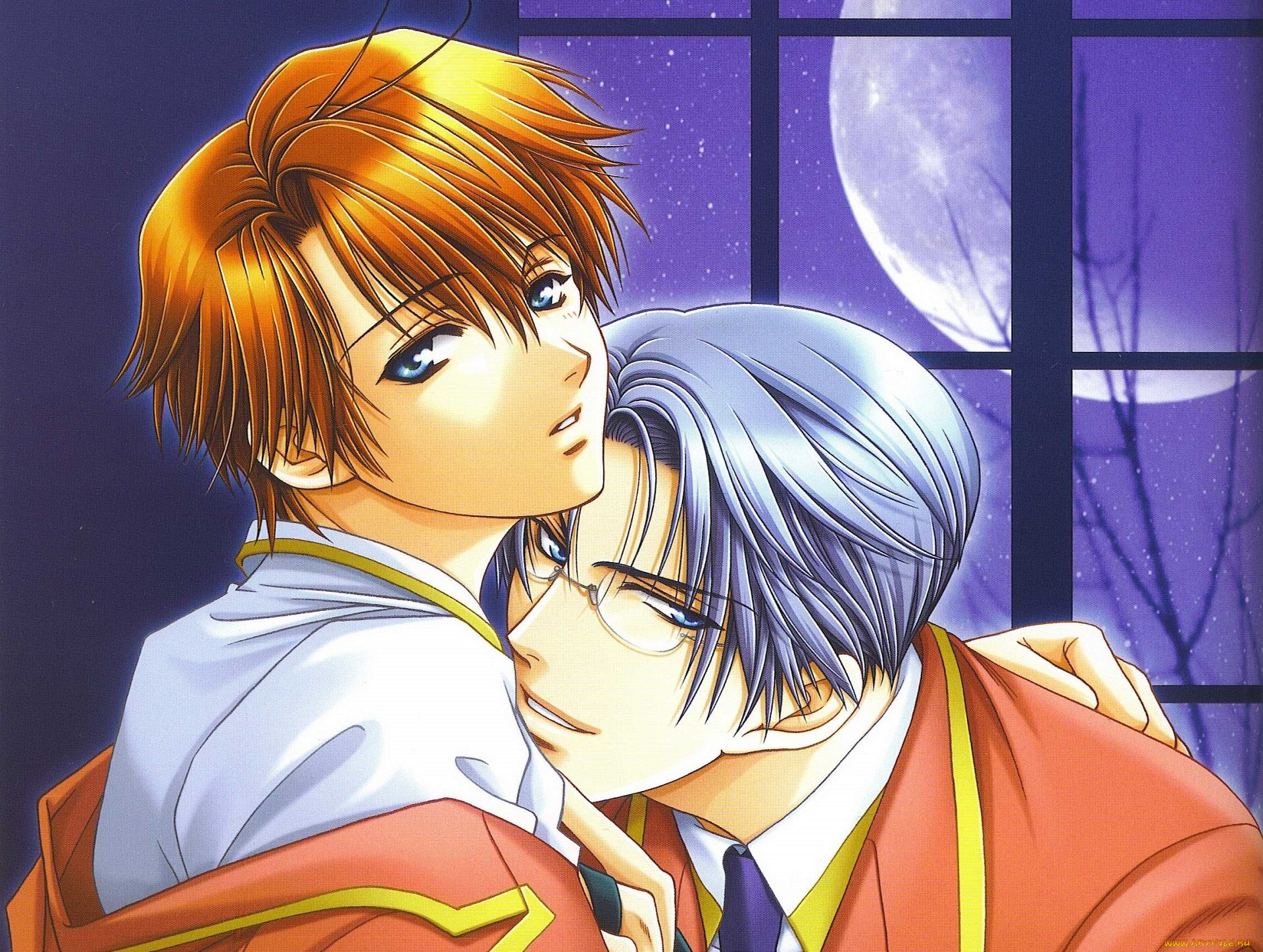 аниме, gakuen, heaven, райская, школа, сёнен-ай, парни