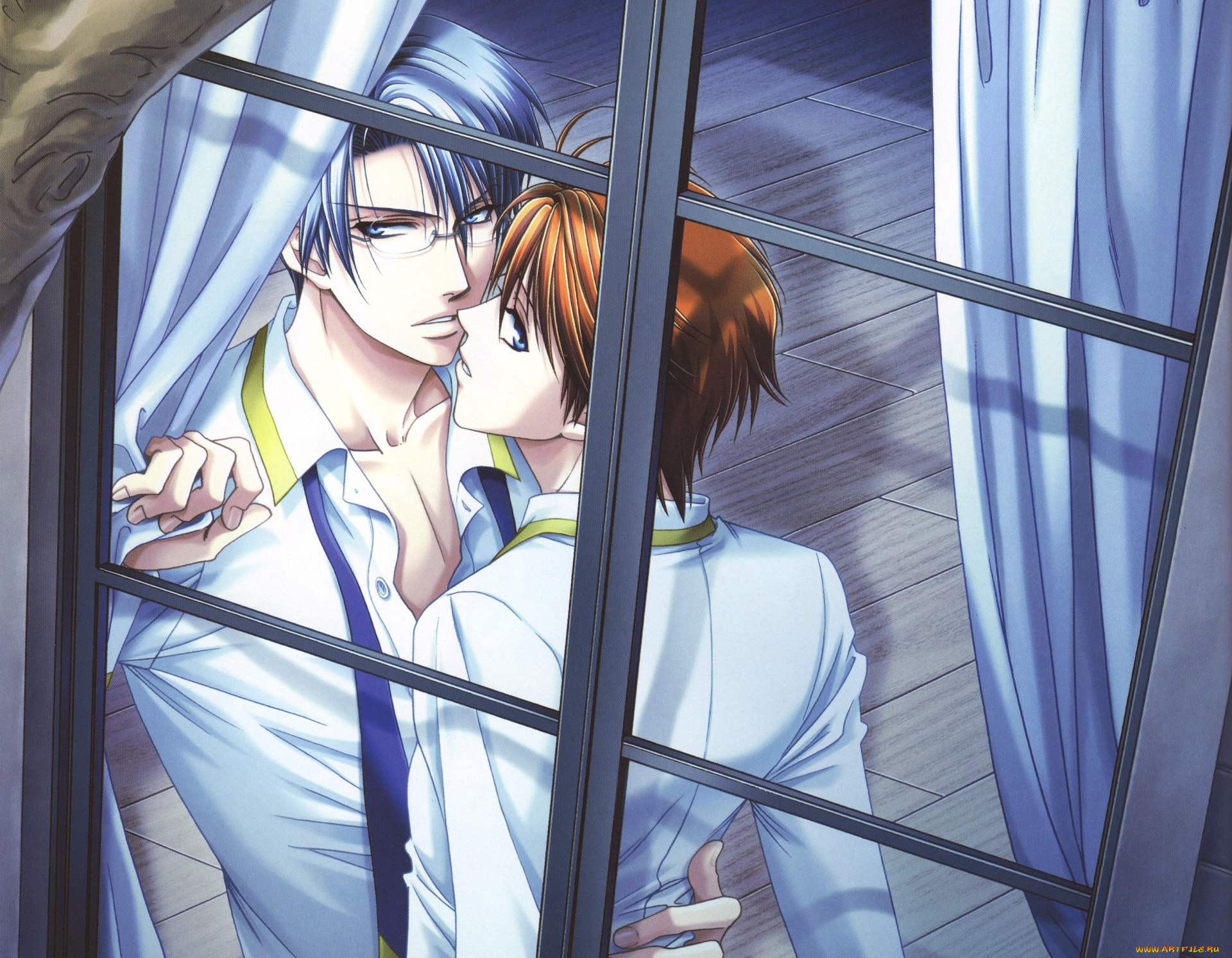 аниме, gakuen, heaven, сёнен-ай, райская, школа, парни