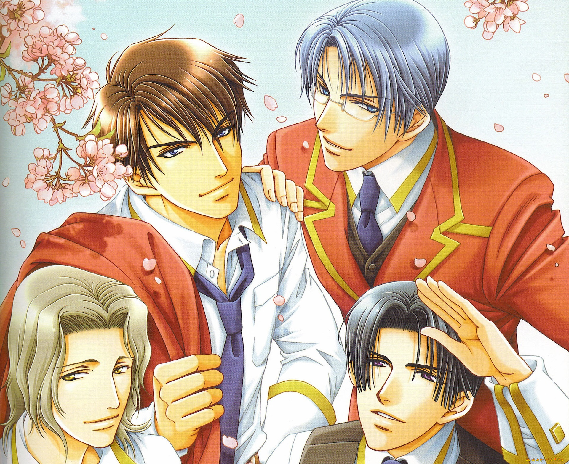 аниме, gakuen, heaven, сёнен-ай, райская, школа, парни