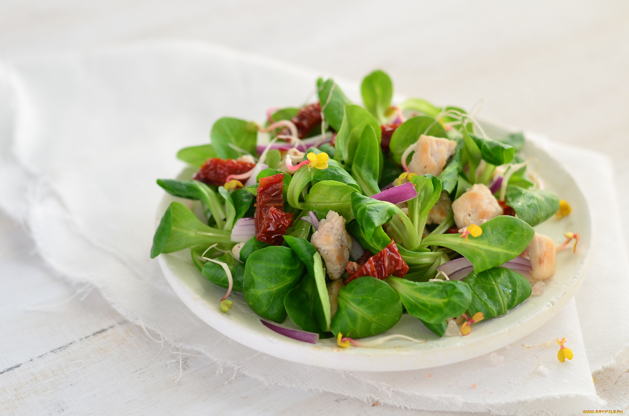 еда, салаты, , закуски, салат, овощи, мясо, лук