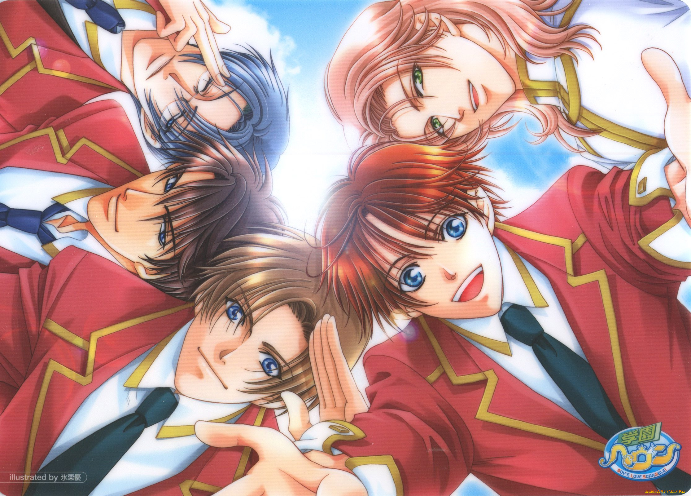 аниме, gakuen, heaven, сёнен-ай, парни, райская, школа