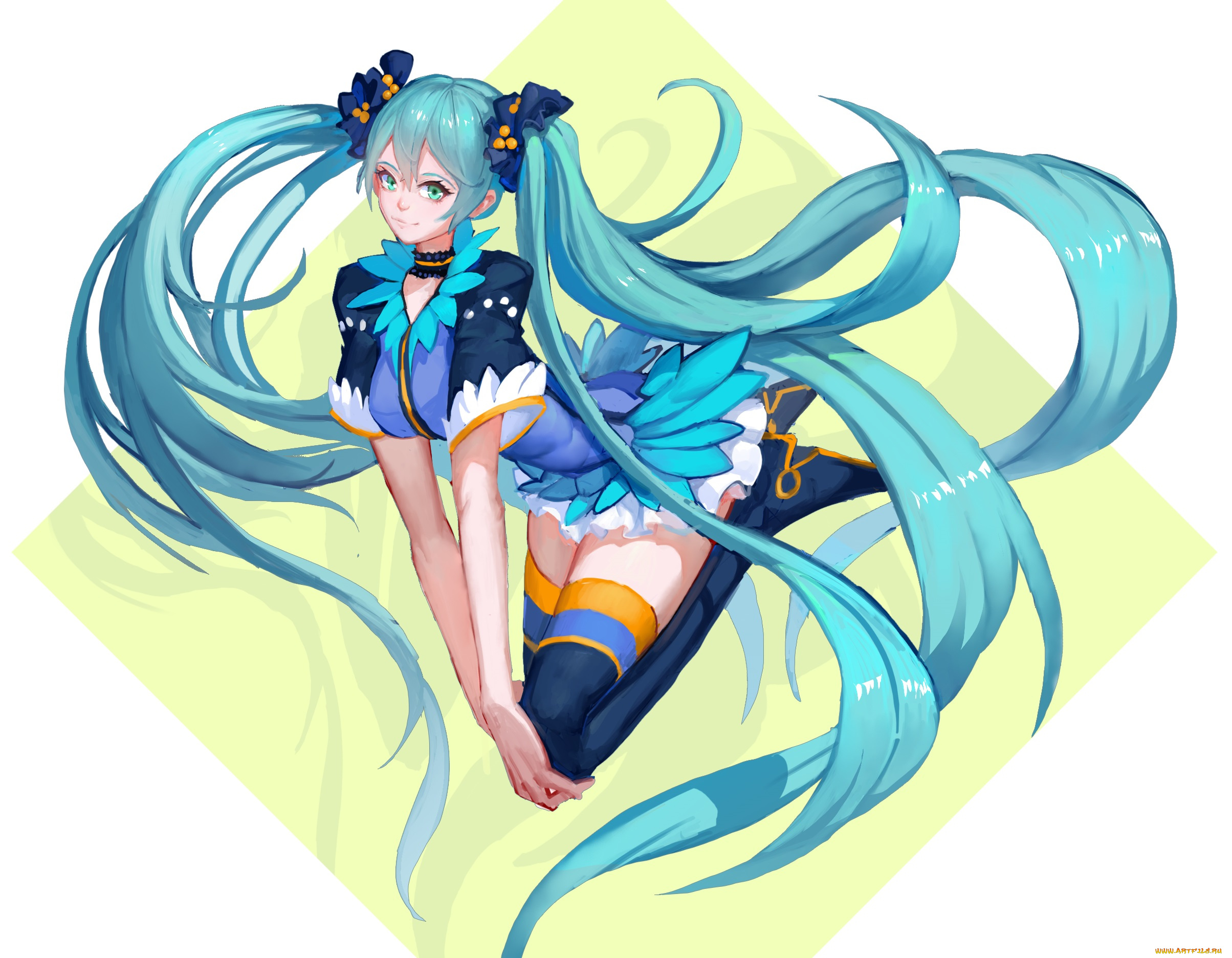 аниме, vocaloid, девушка