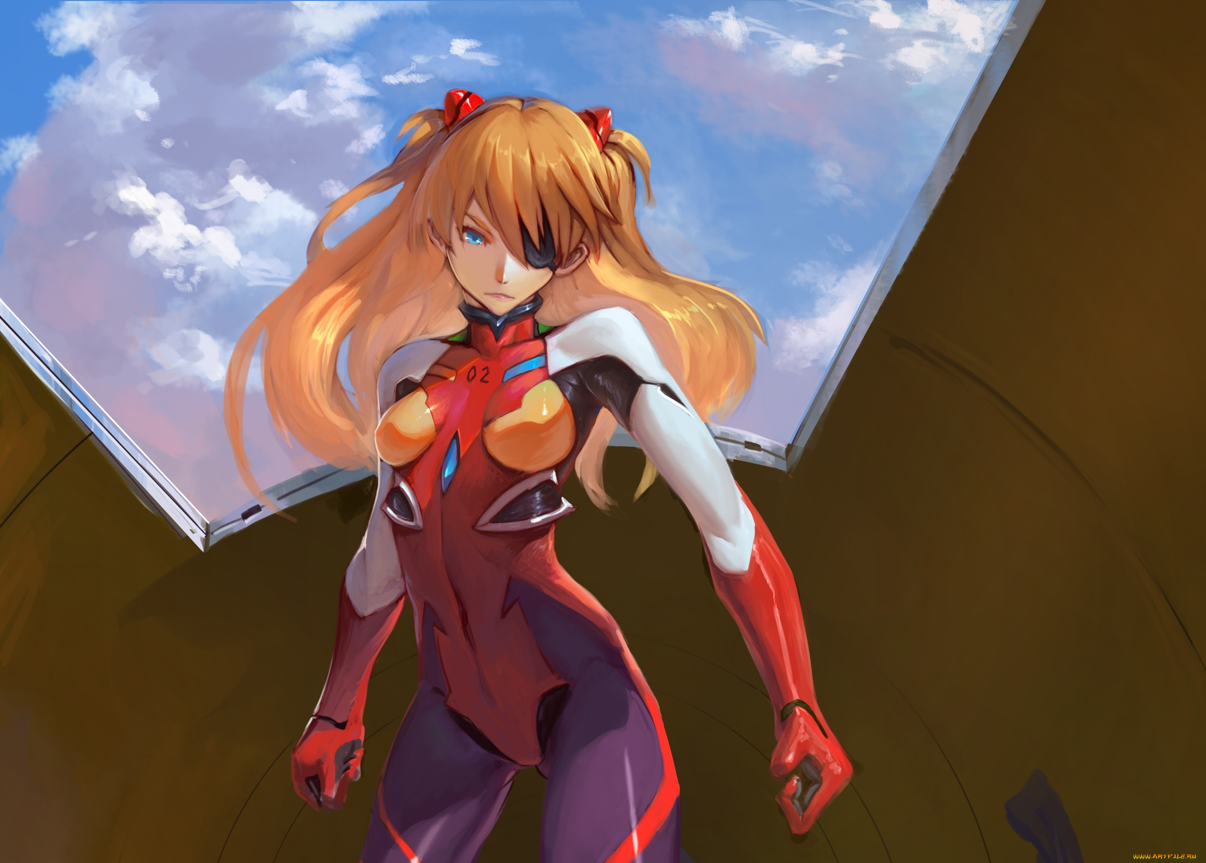 аниме, evangelion, девушка