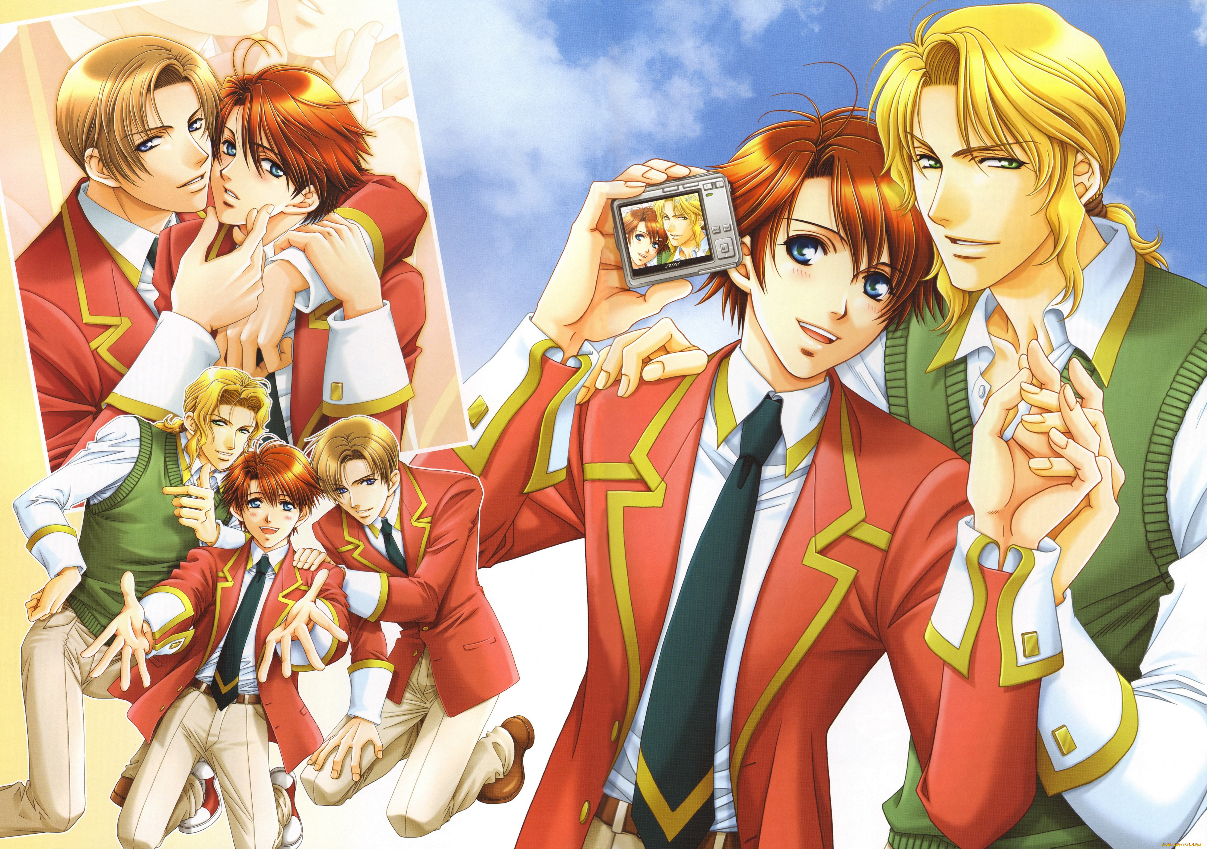 аниме, gakuen, heaven, сёнен-ай, райская, школа, парни