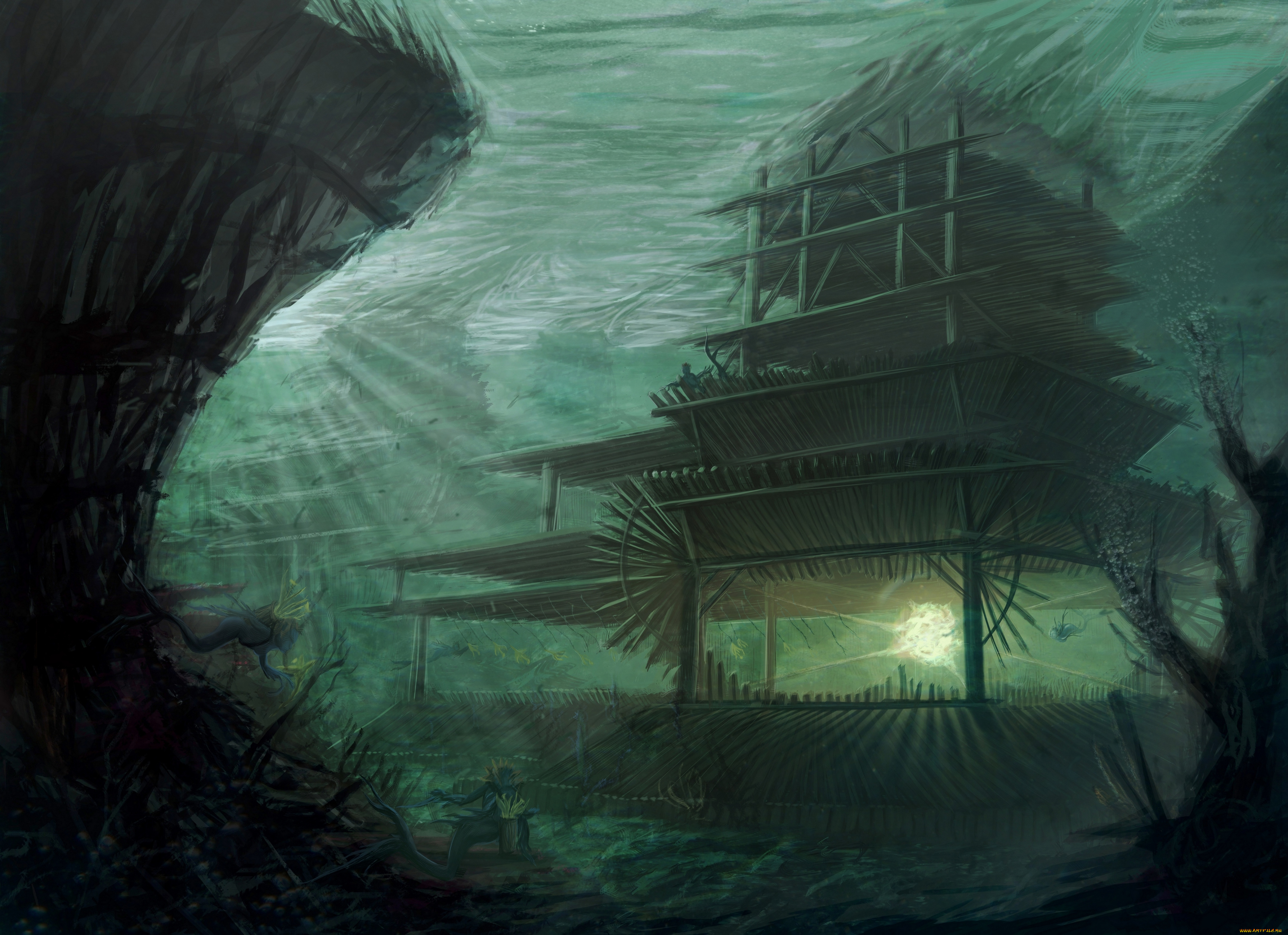 фэнтези, иные, миры, , иные, времена, подводный, мир, сооружение