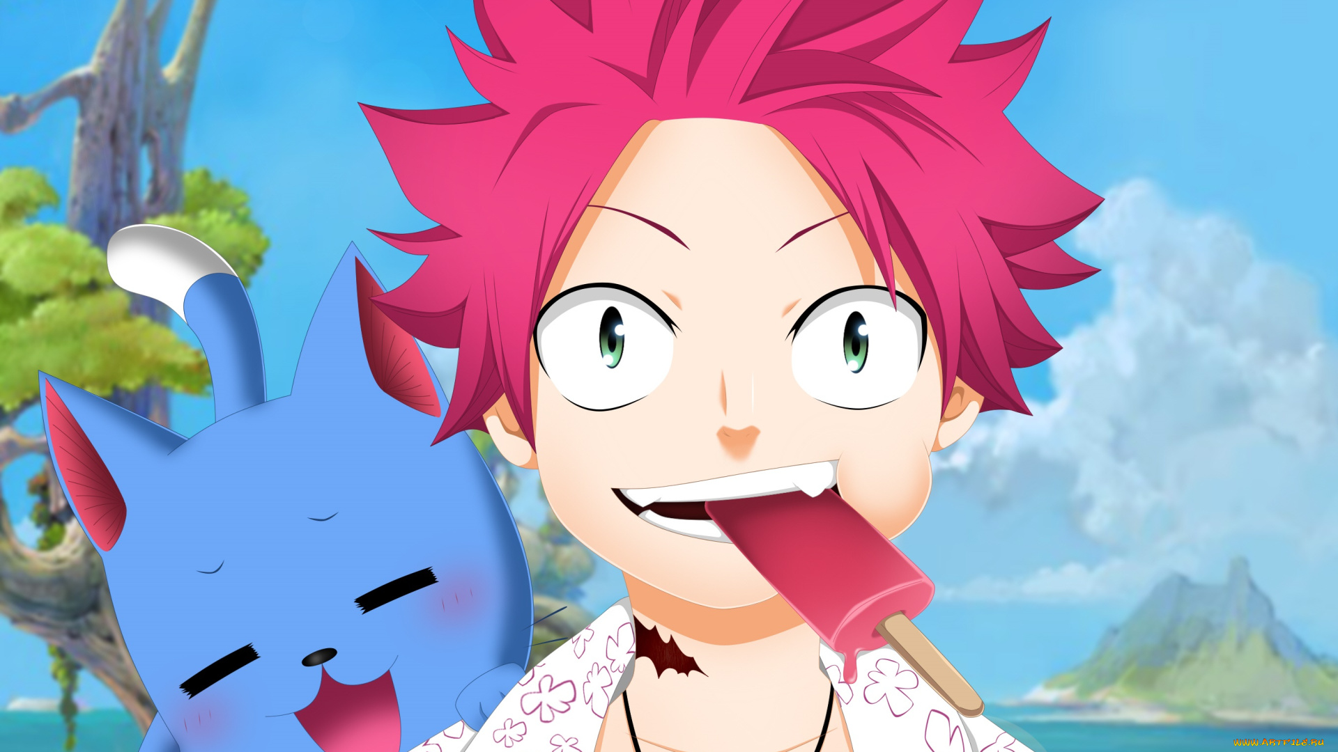 аниме, fairy, tail, хвост, феи