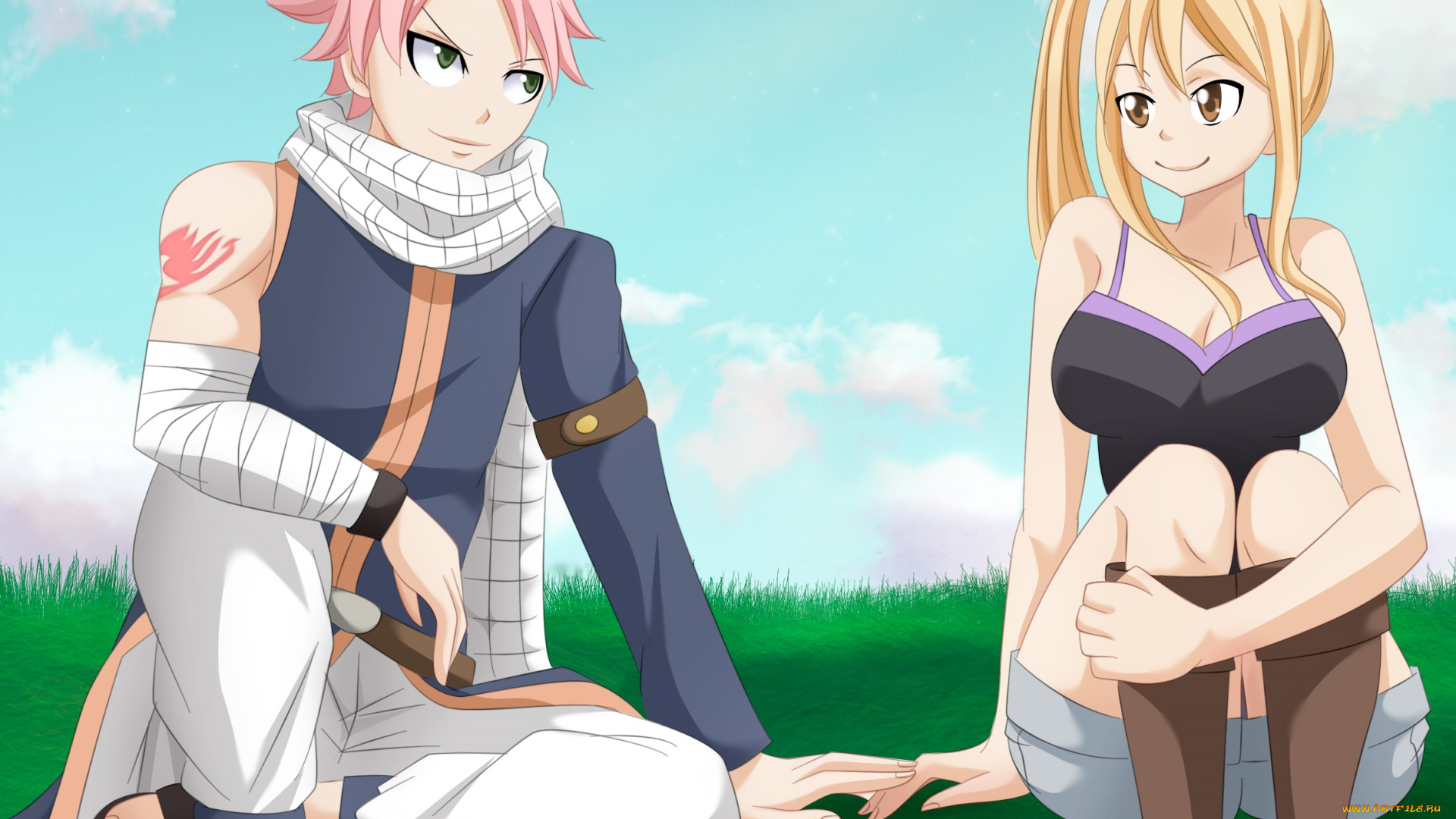 аниме, fairy, tail, хвост, феи