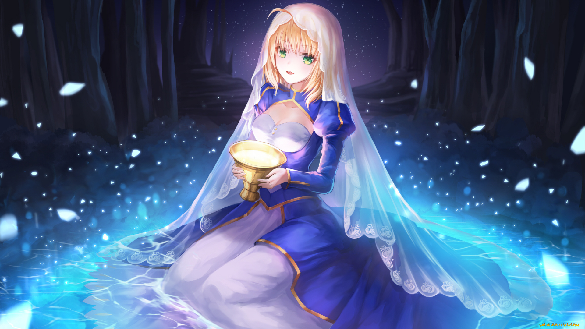 аниме, fate, stay, night, сейбер