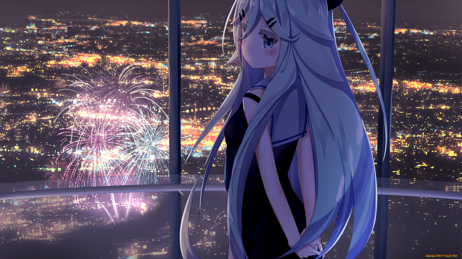 аниме, kantai, collection, девушка, фон, взгляд