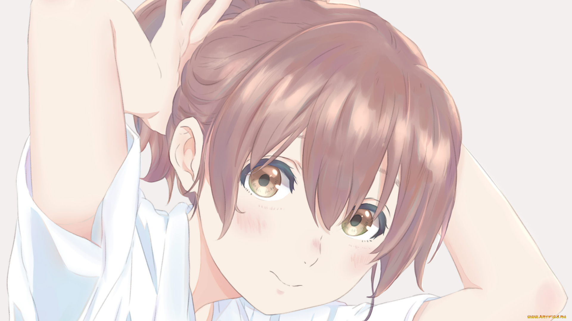 аниме, koe, no, katachi, девушка, взгляд, фон