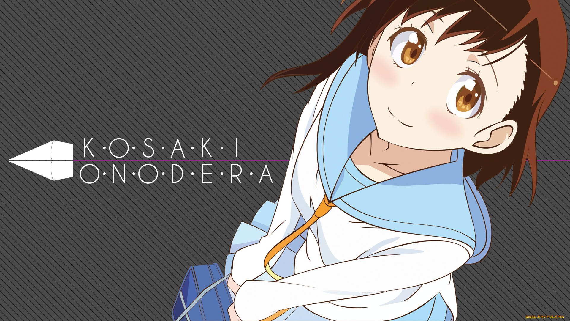 аниме, nisekoi, фон, взгляд, девушка