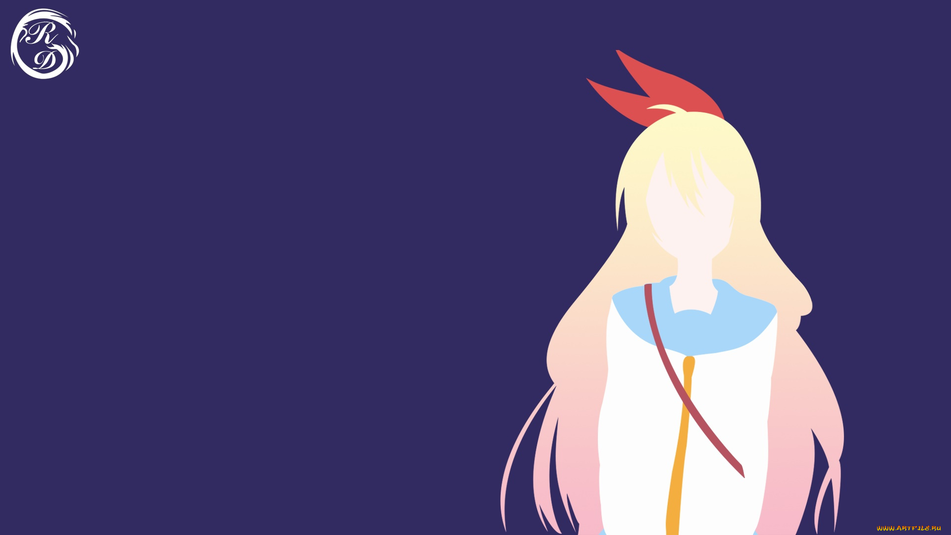 аниме, nisekoi, фон, взгляд, девушка