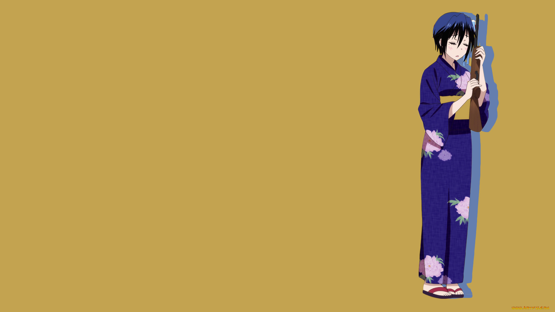 аниме, nisekoi, взгляд, девушка, фон