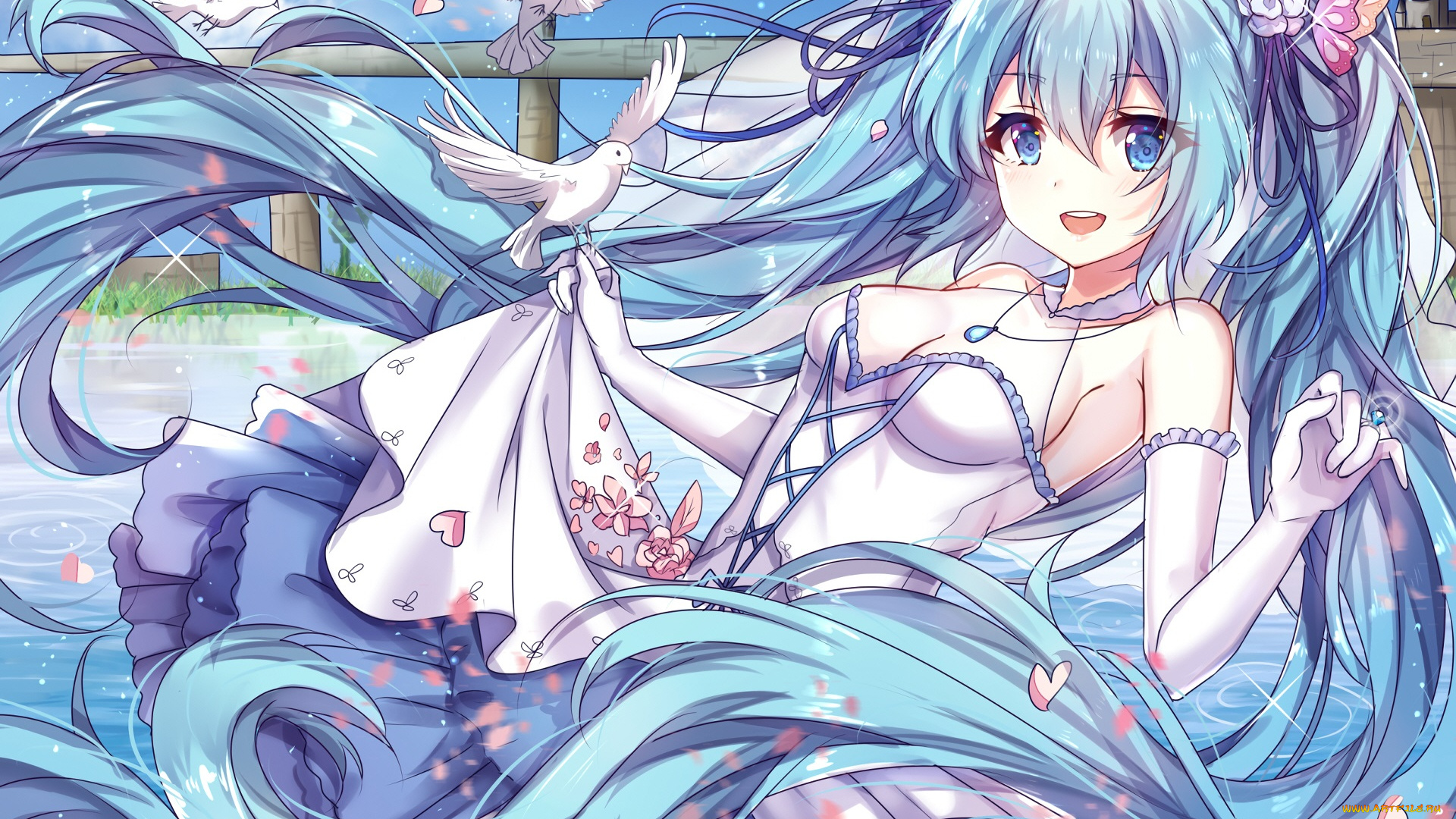 аниме, vocaloid, девушка