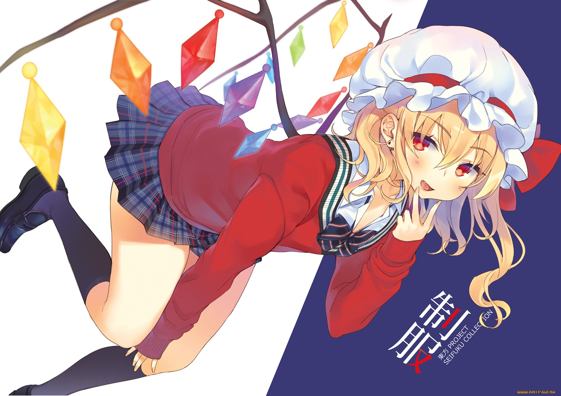 аниме, touhou, фон, взгляд, девушка