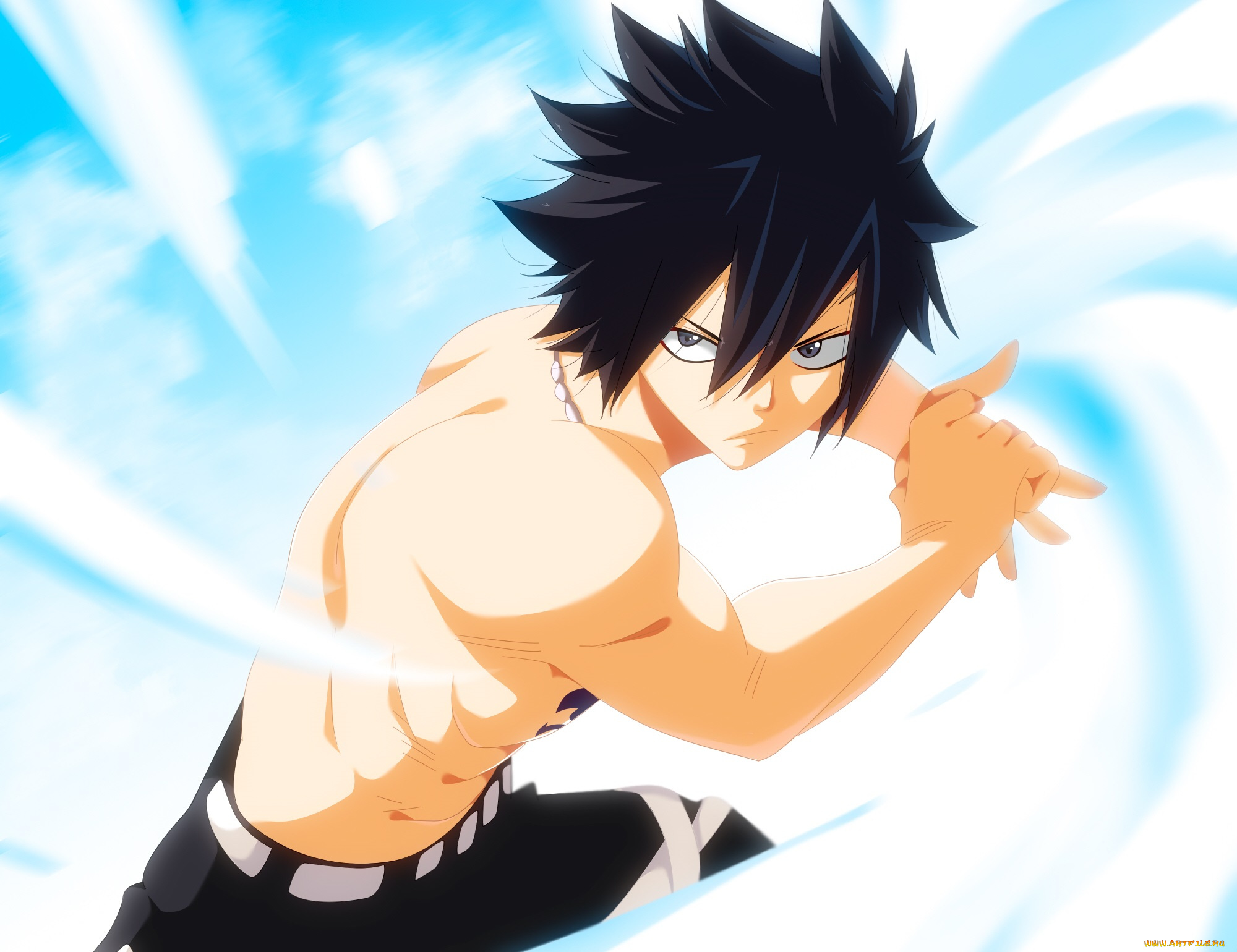 аниме, fairy, tail, грей