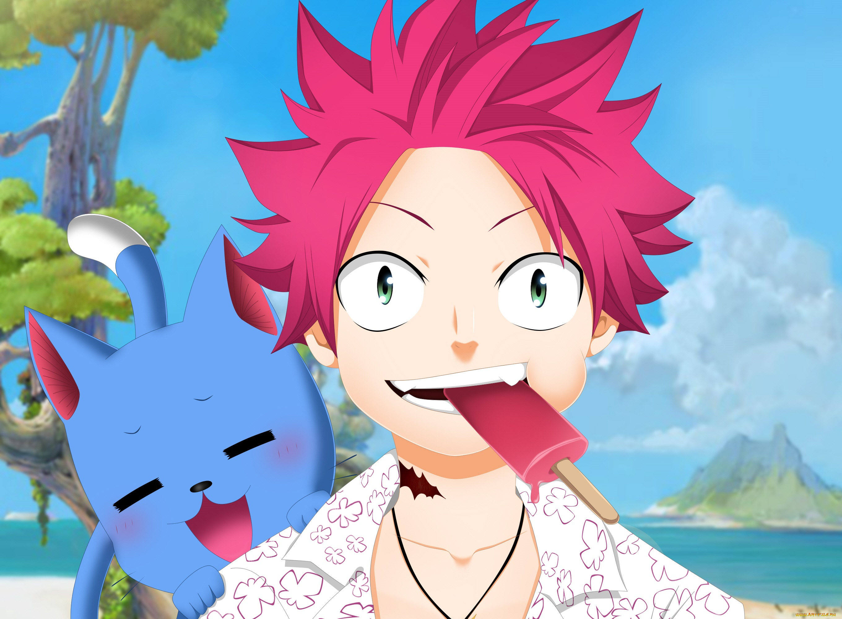 аниме, fairy, tail, хвост, феи