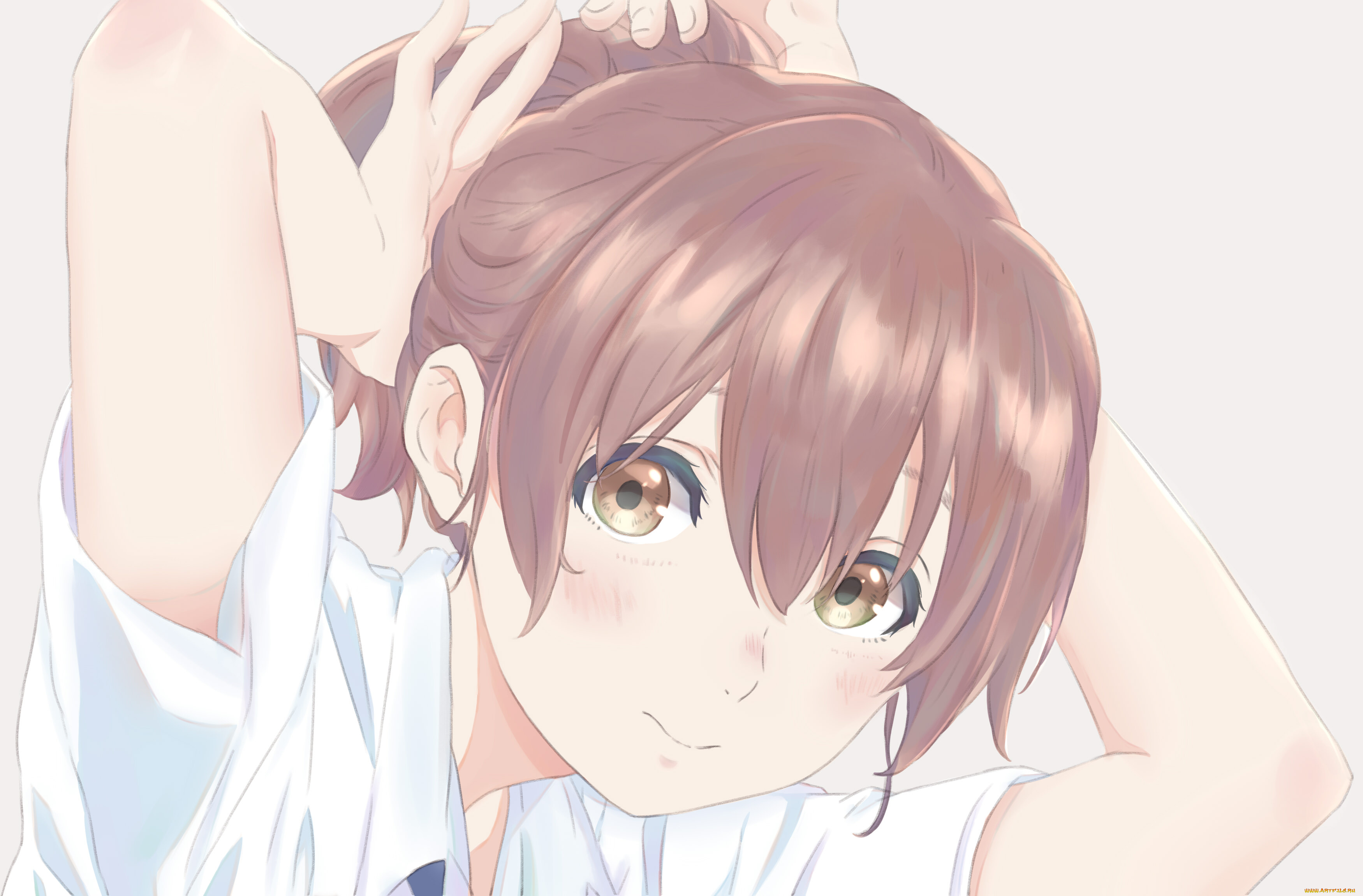 аниме, koe, no, katachi, девушка, взгляд, фон