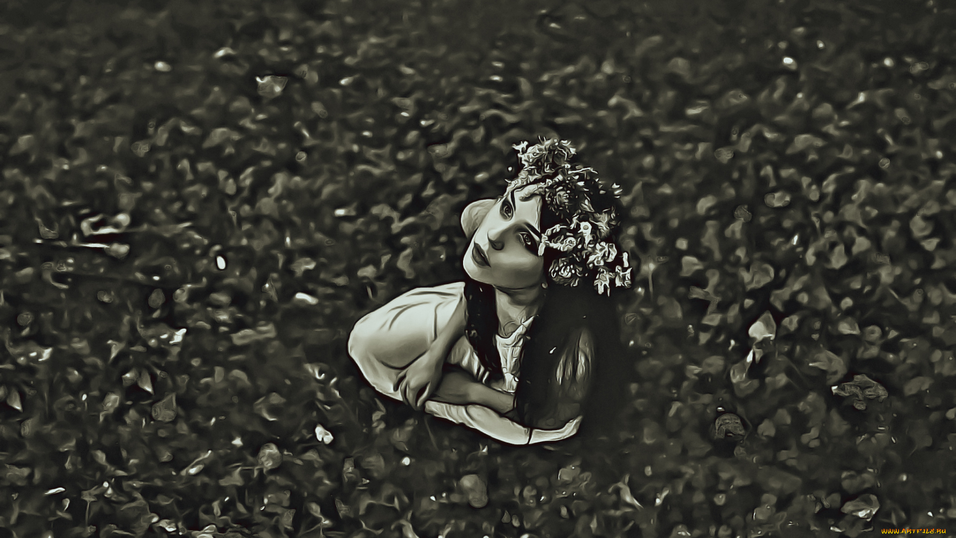 календари, компьютерный, дизайн, 2019, calendar, женщина, цветы, девушка, венок