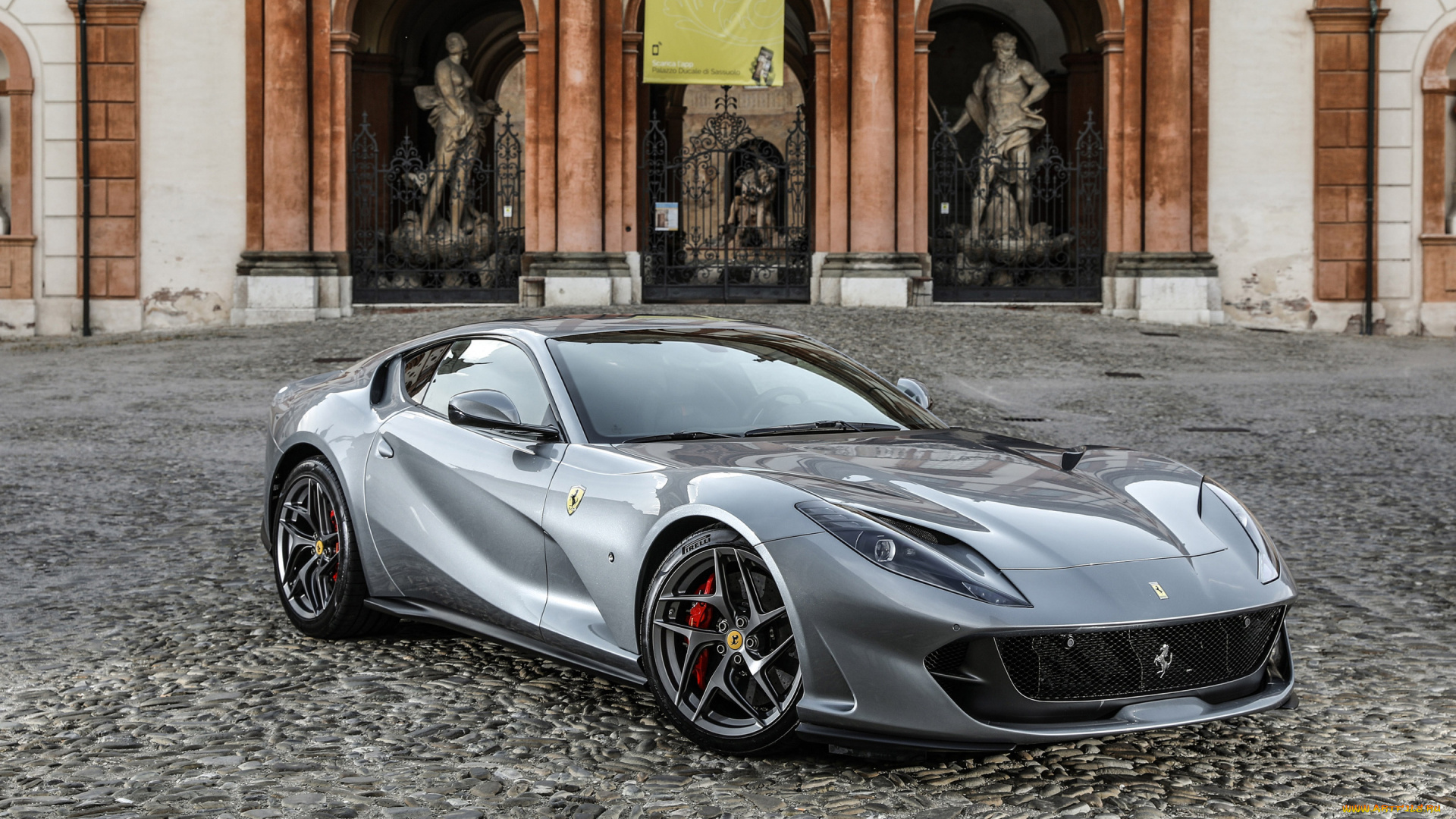 2020, ferrari, 812, superfast, автомобили, ferrari, 812, superfast, 2020, вид, спереди, серый, спортивное, купе, итальянские