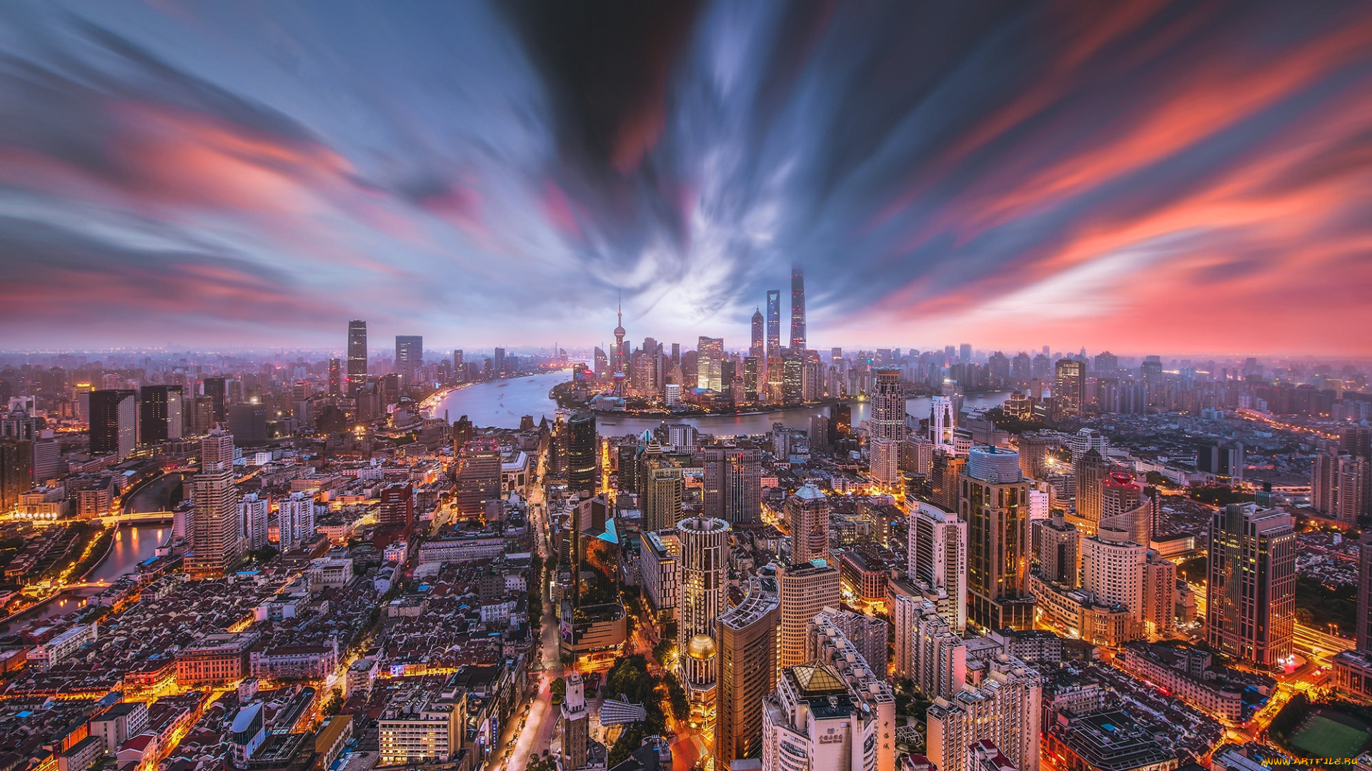 города, шанхай, , китай, небоскребы, шанхай, мегаполис, город