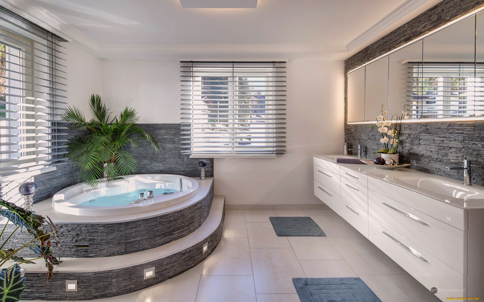 интерьер, ванная, и, туалетная, комнаты, джакузи