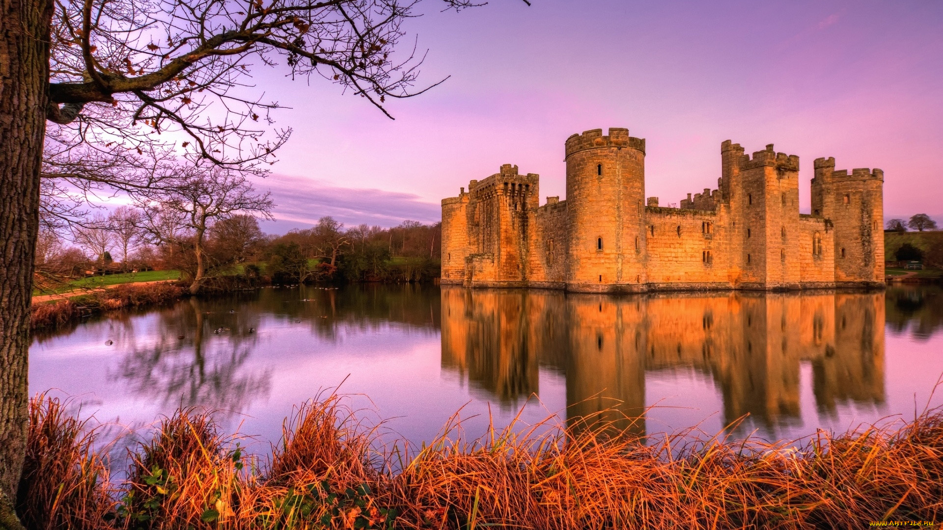 bodiam, castle, города, замок, бодиам, , англия, bodiam, castle