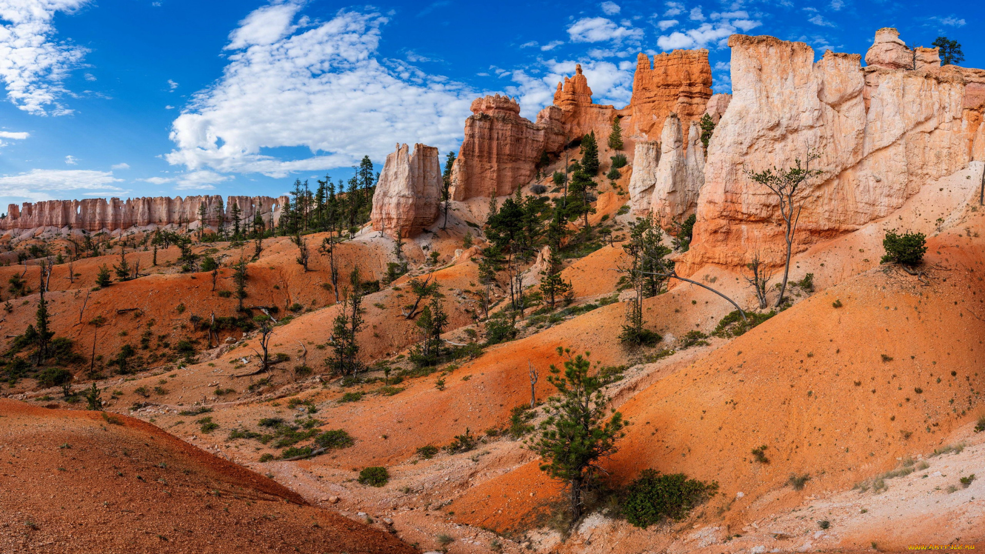 fairyland, loop, trail, bryce, canyon, national, park, природа, горы, fairyland, loop, trail, bryce, canyon, national, park