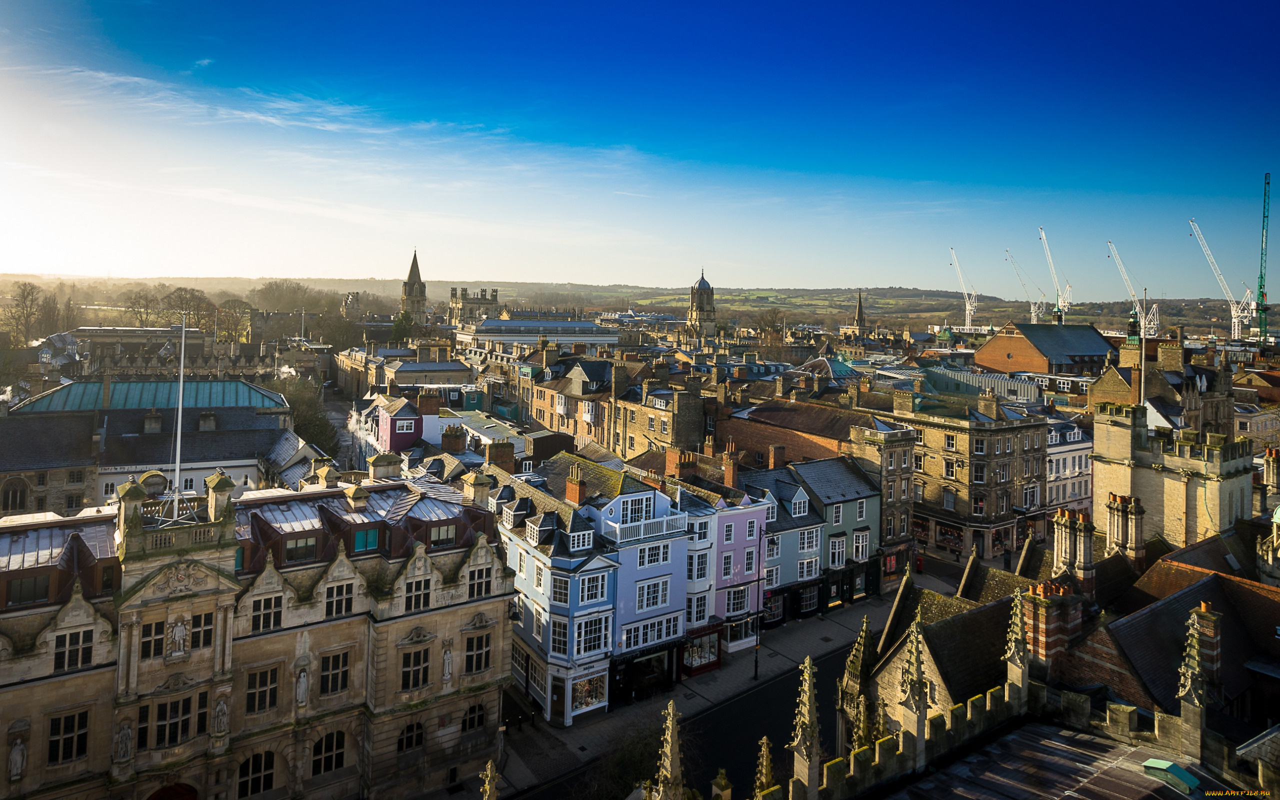 oxford, england, города, -, панорамы