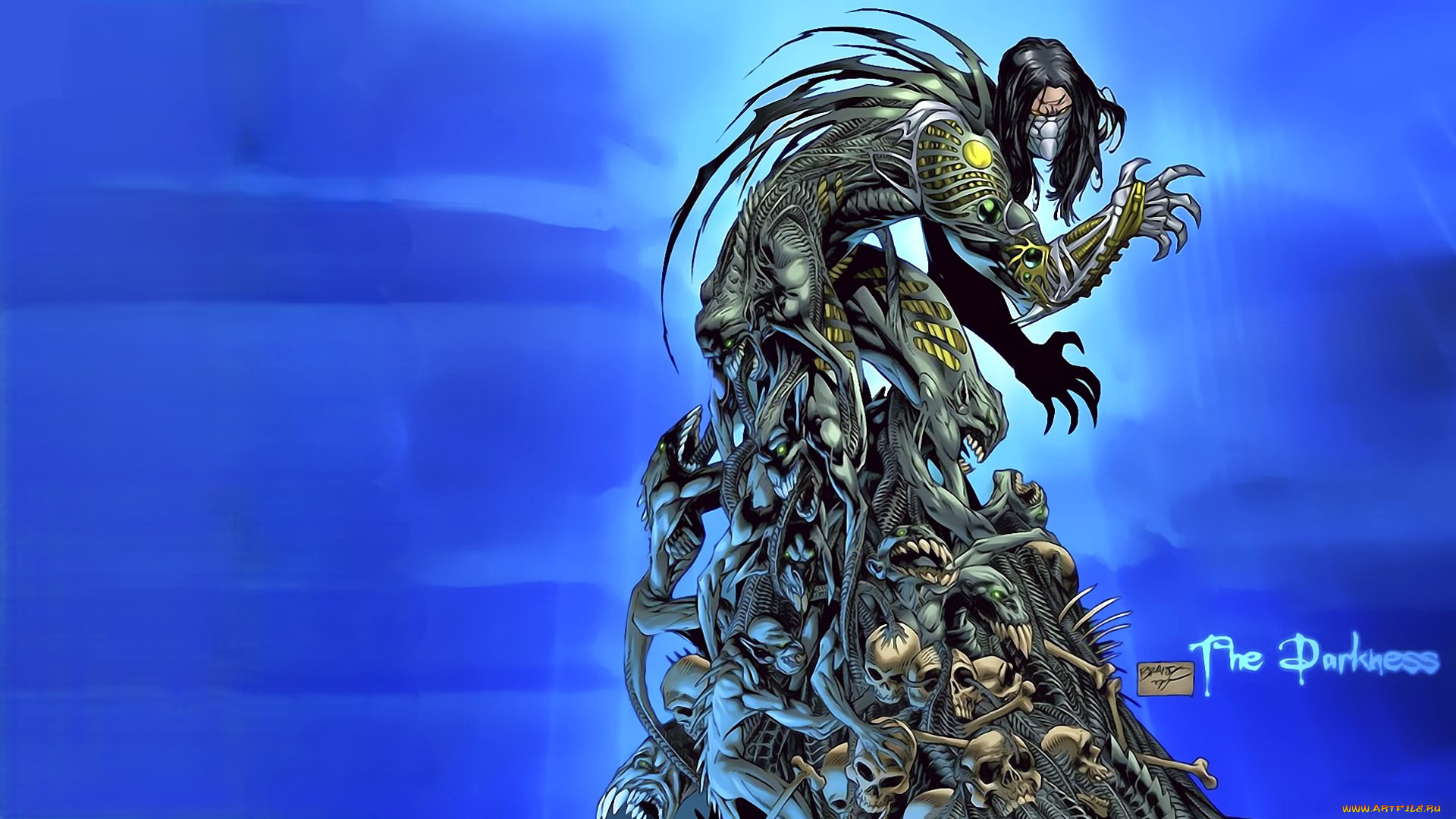 видео, игры, the, darkness, демон, когти, нежить, кости, черепа