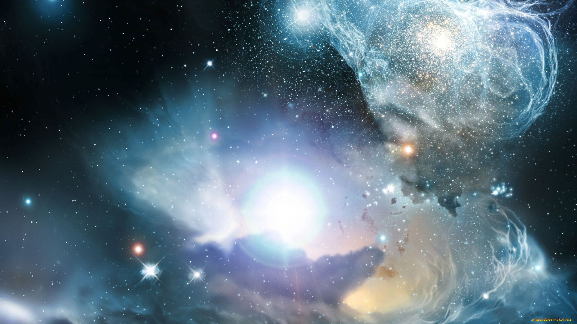 космос, галактики, туманности