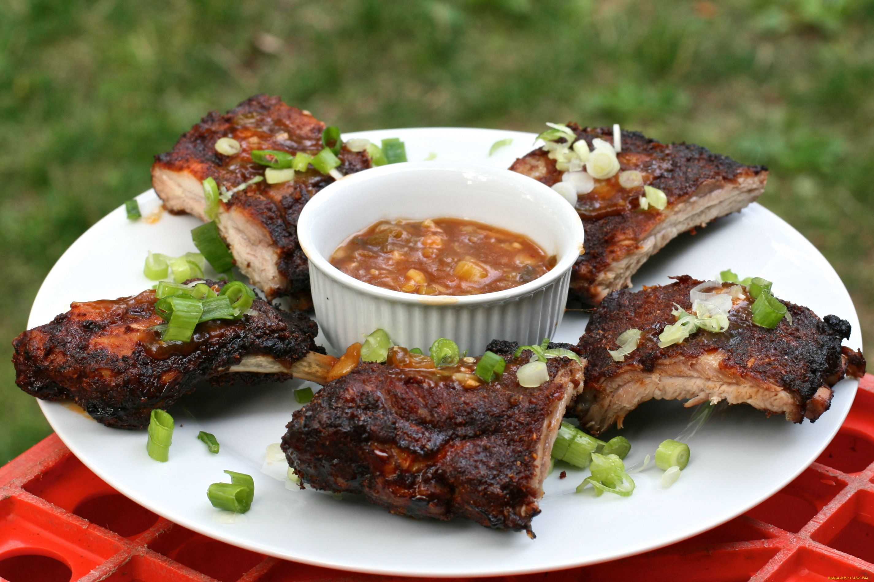 еда, мясные, блюда, рёбрышки, соус