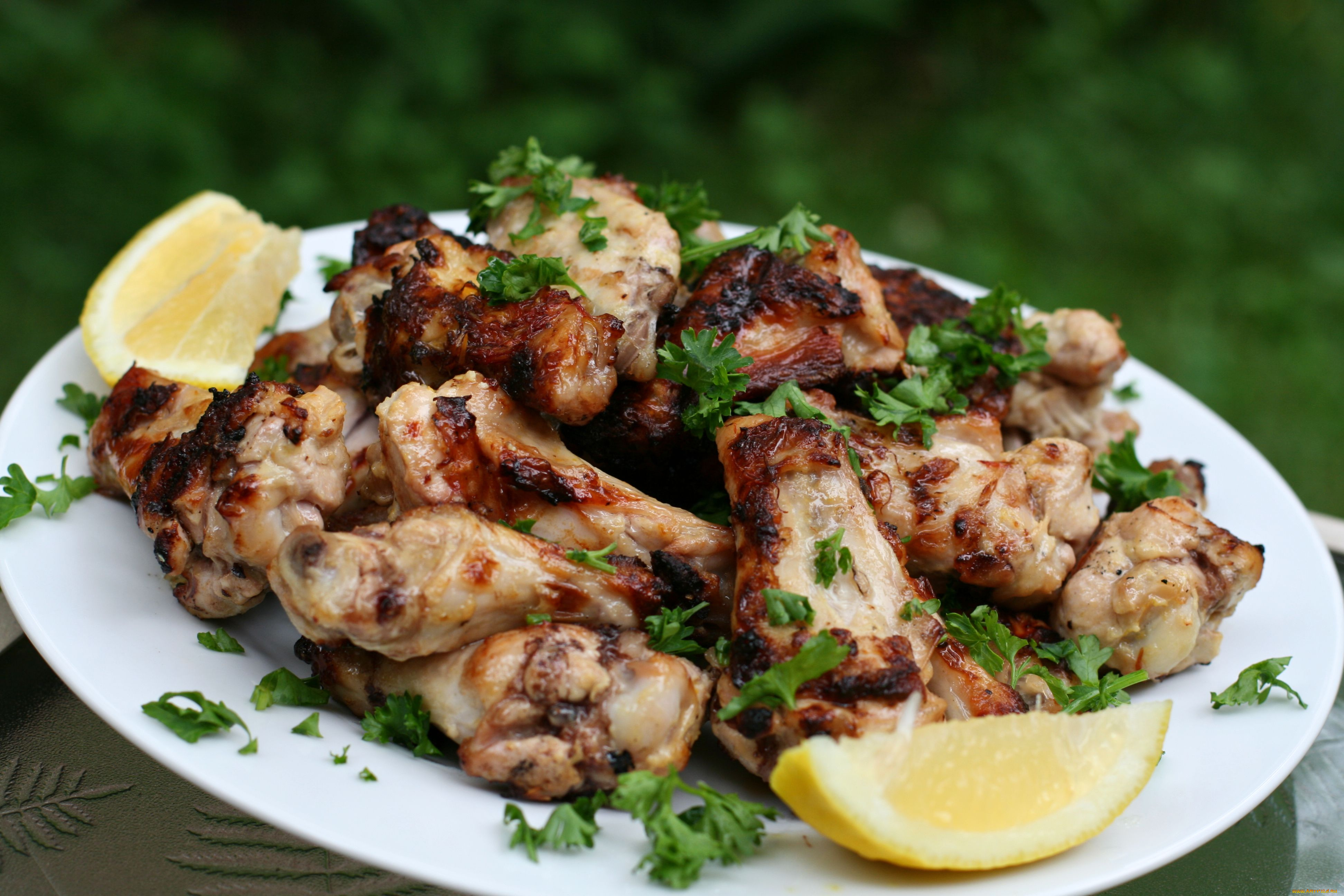 еда, мясные, блюда, лимон