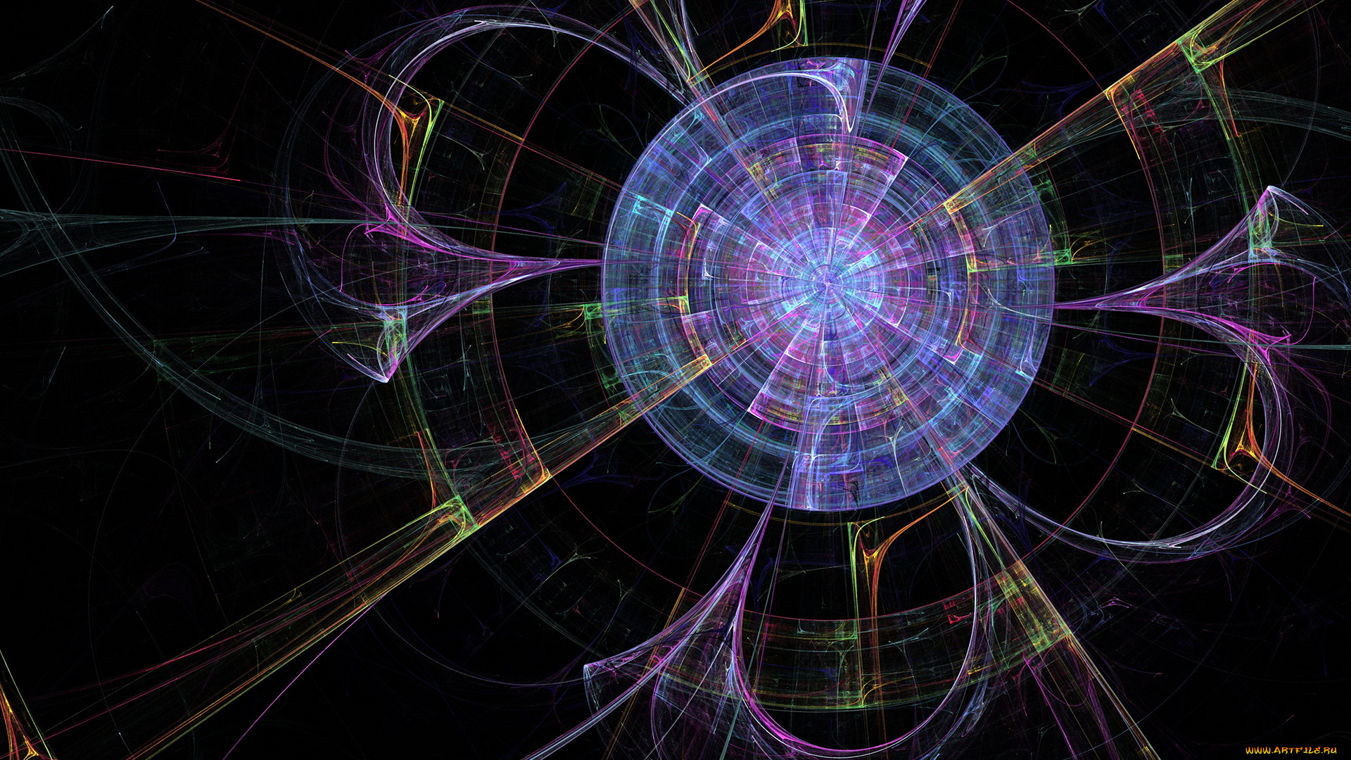 3д, графика, fractal, фракталы, фон, цвета, узор