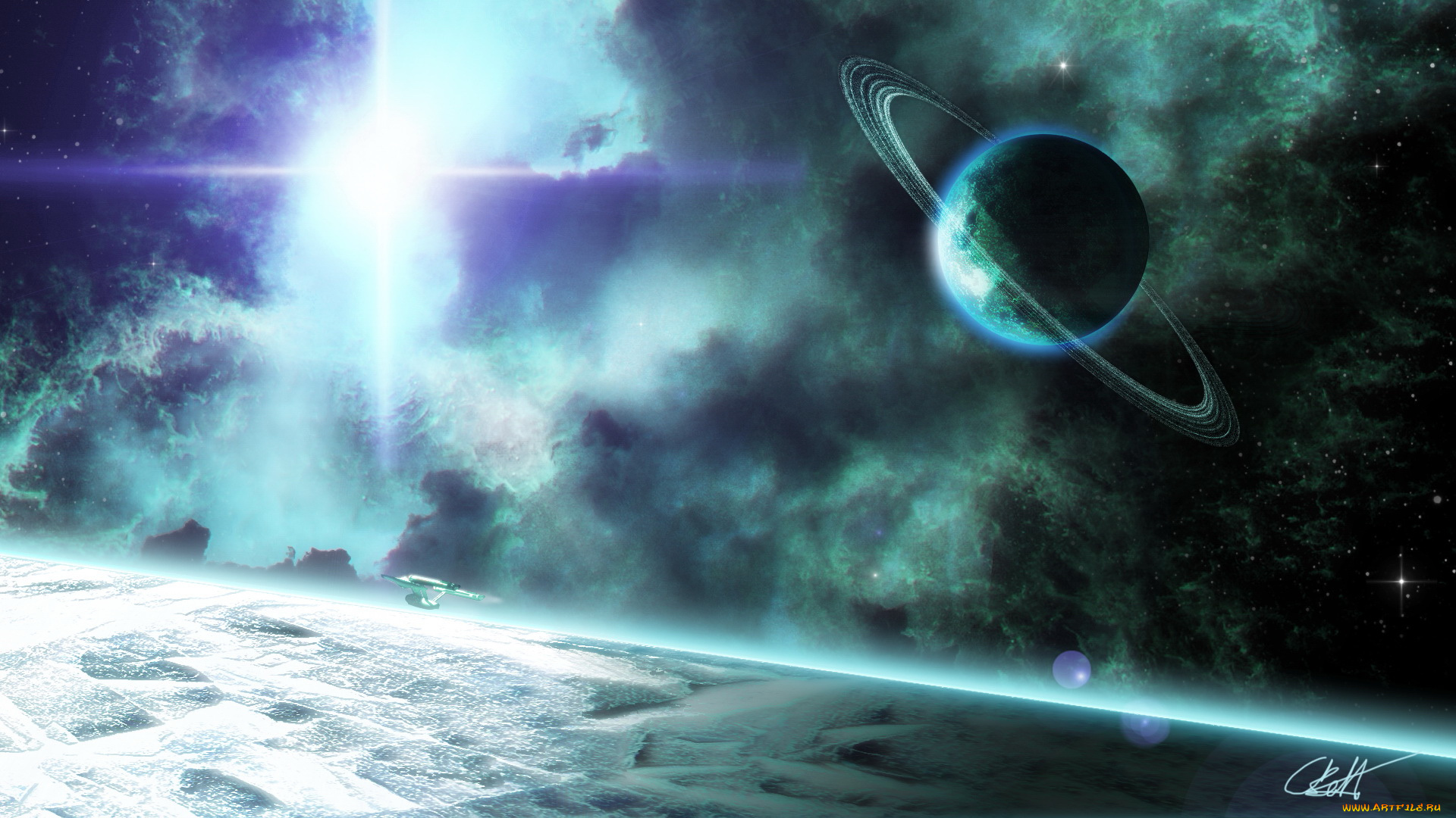 космос, арт, планета