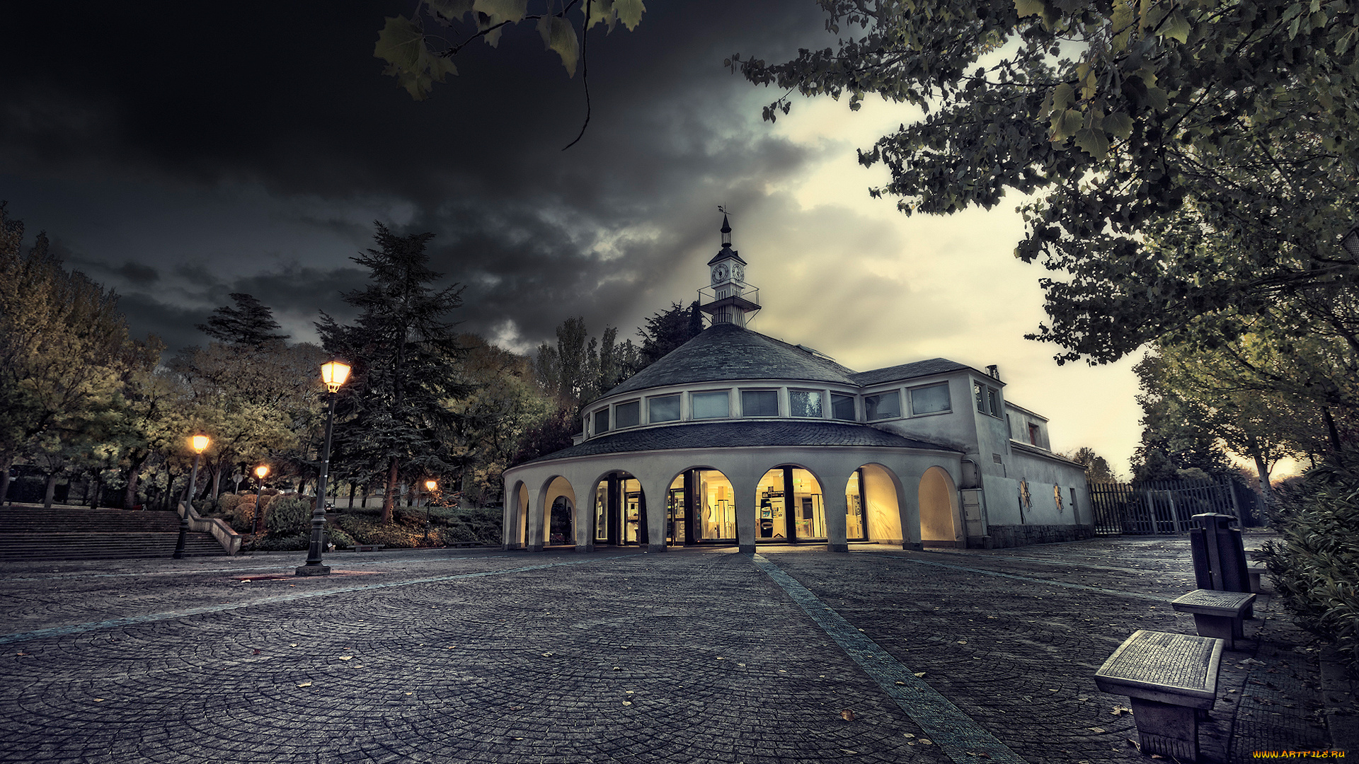 madrid, castilla, la, mancha, spain, города, мадрид, испания, ночь