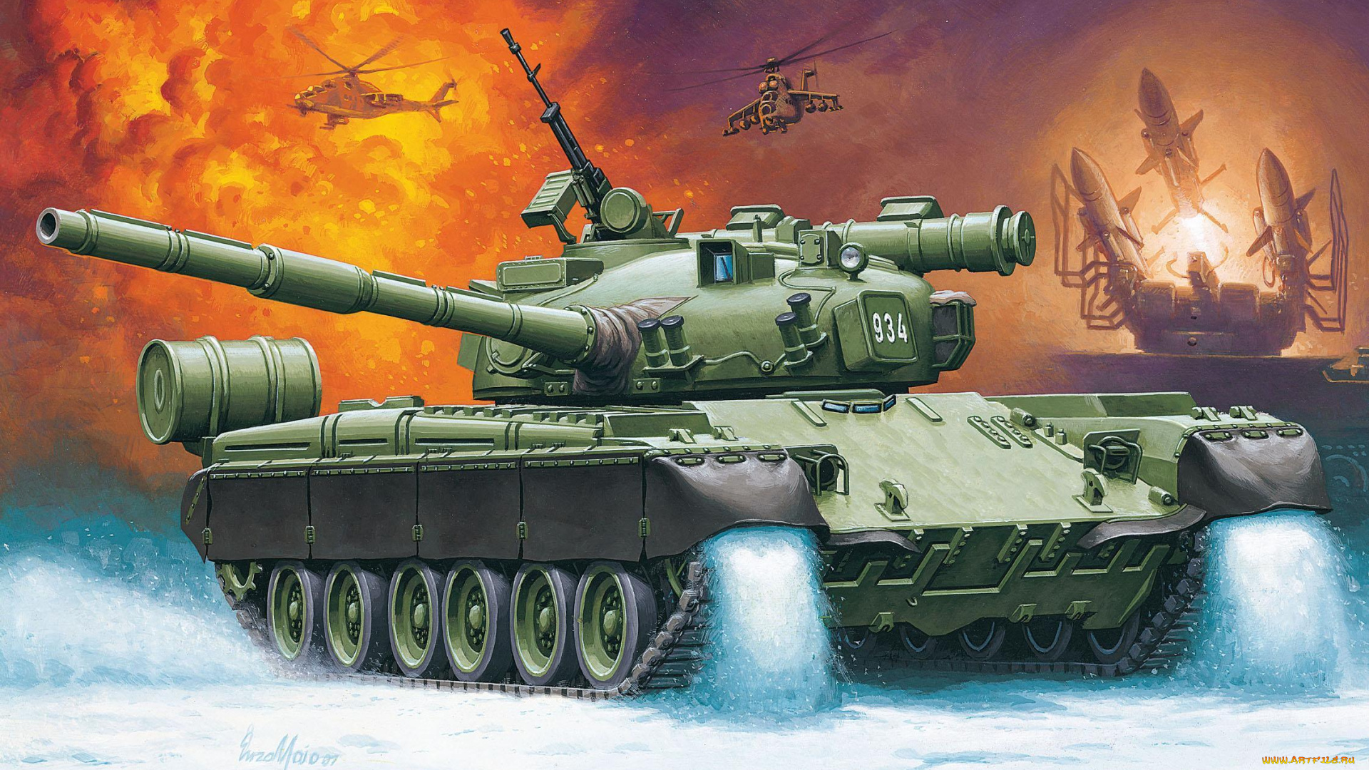 рисованные, армия, основной, боевой, танк, т-80, enzo, maio, россия, обт