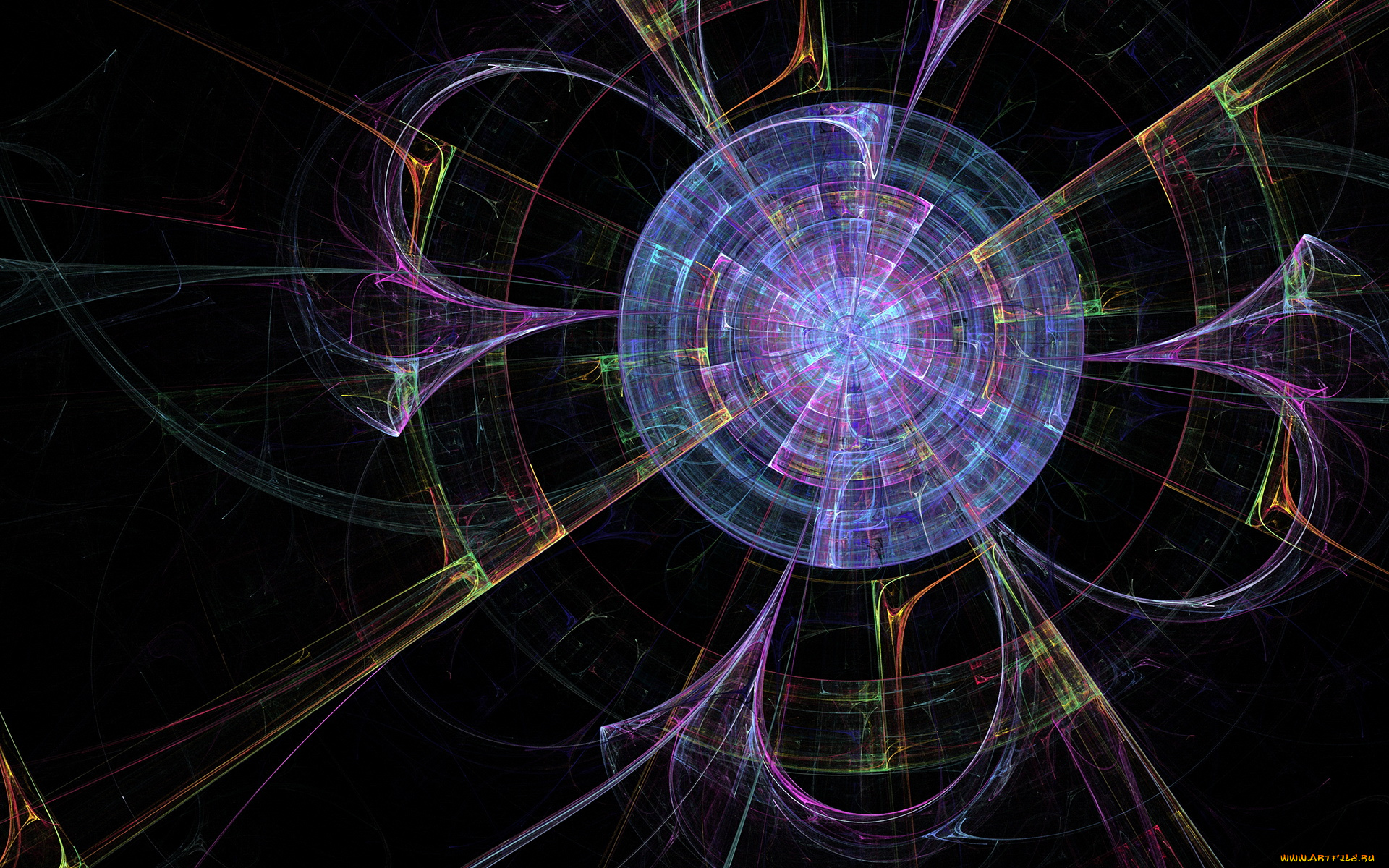 3д, графика, fractal, фракталы, фон, цвета, узор